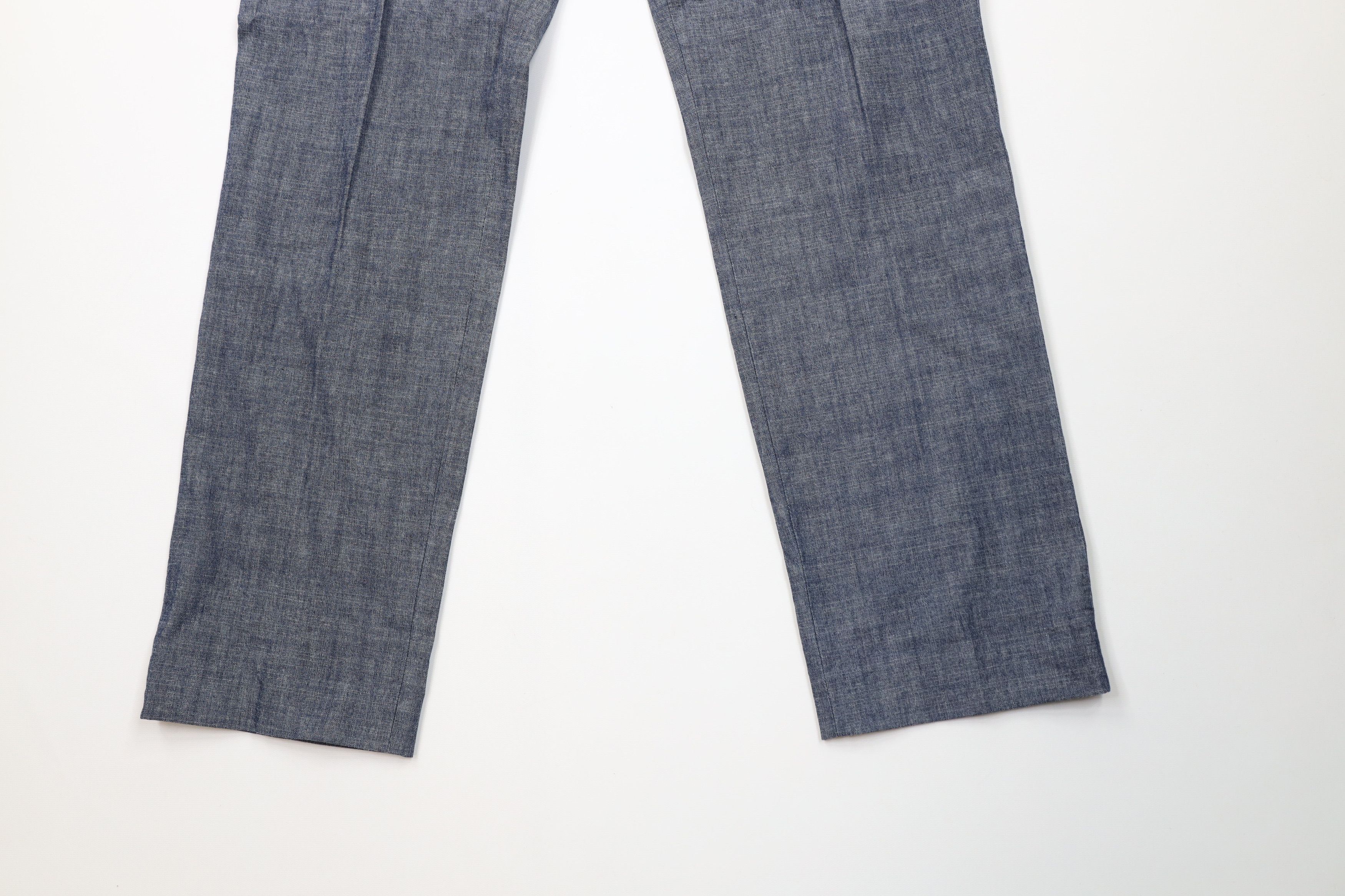 J.Crew J Crew Slim Fit Chambray Straight Leg Chino Pants Blue Size US 31 - 4 Thumbnail