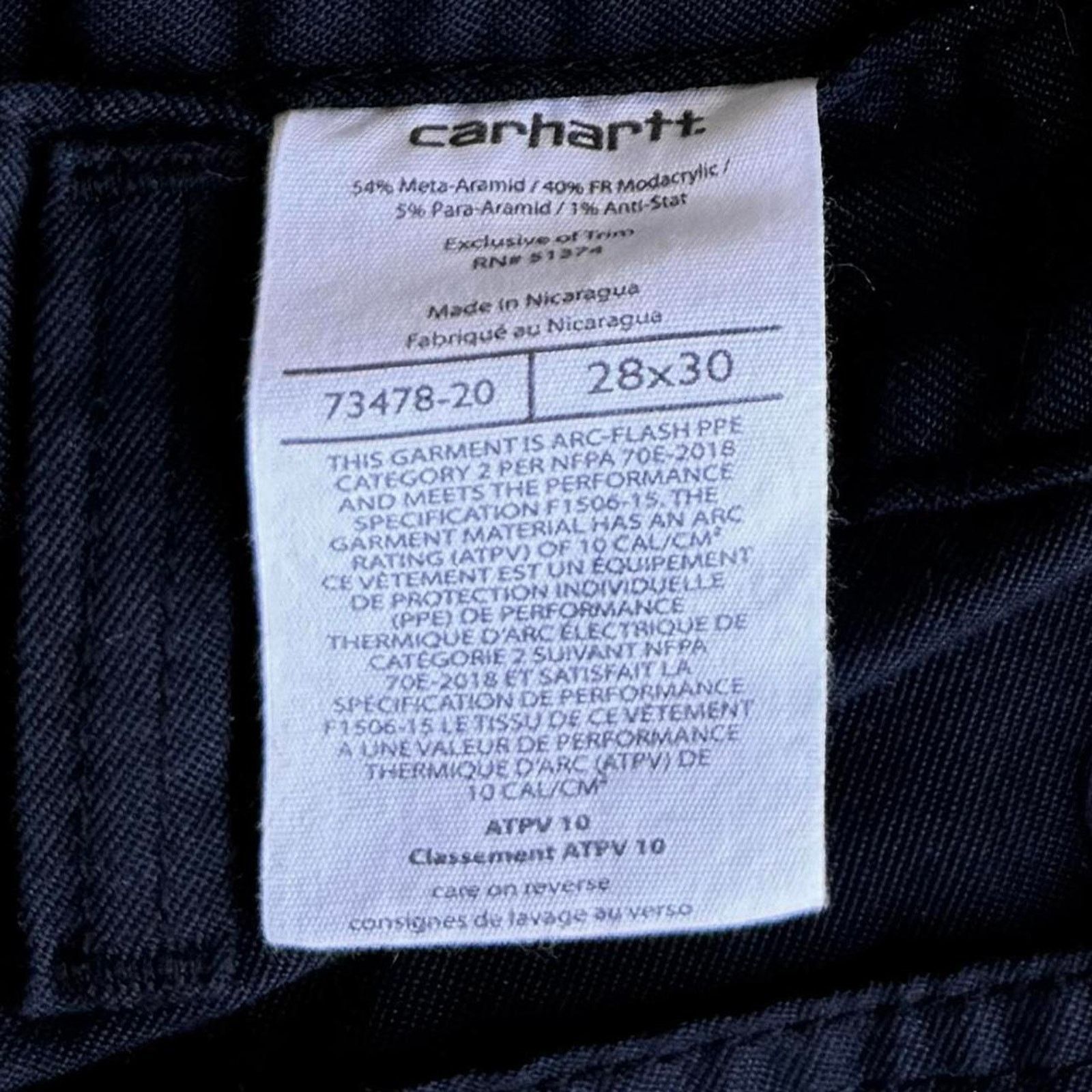 Carhartt × Vintage Vintage Y2K Carhartt Baggy Navy Lightweight Carpenter Pants Size US 28 / EU 44 - 4 Thumbnail