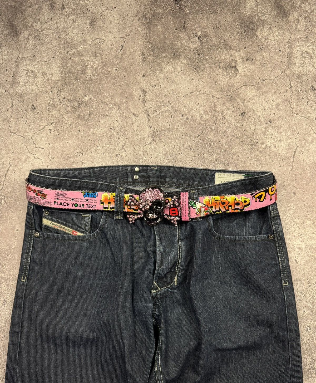 Japanese Brand 00’s NUMBER NINE STYLE GRAFFITI SKULL RARE Y2K BELT VINTAGE Size ONE SIZE - 1 Thumbnail