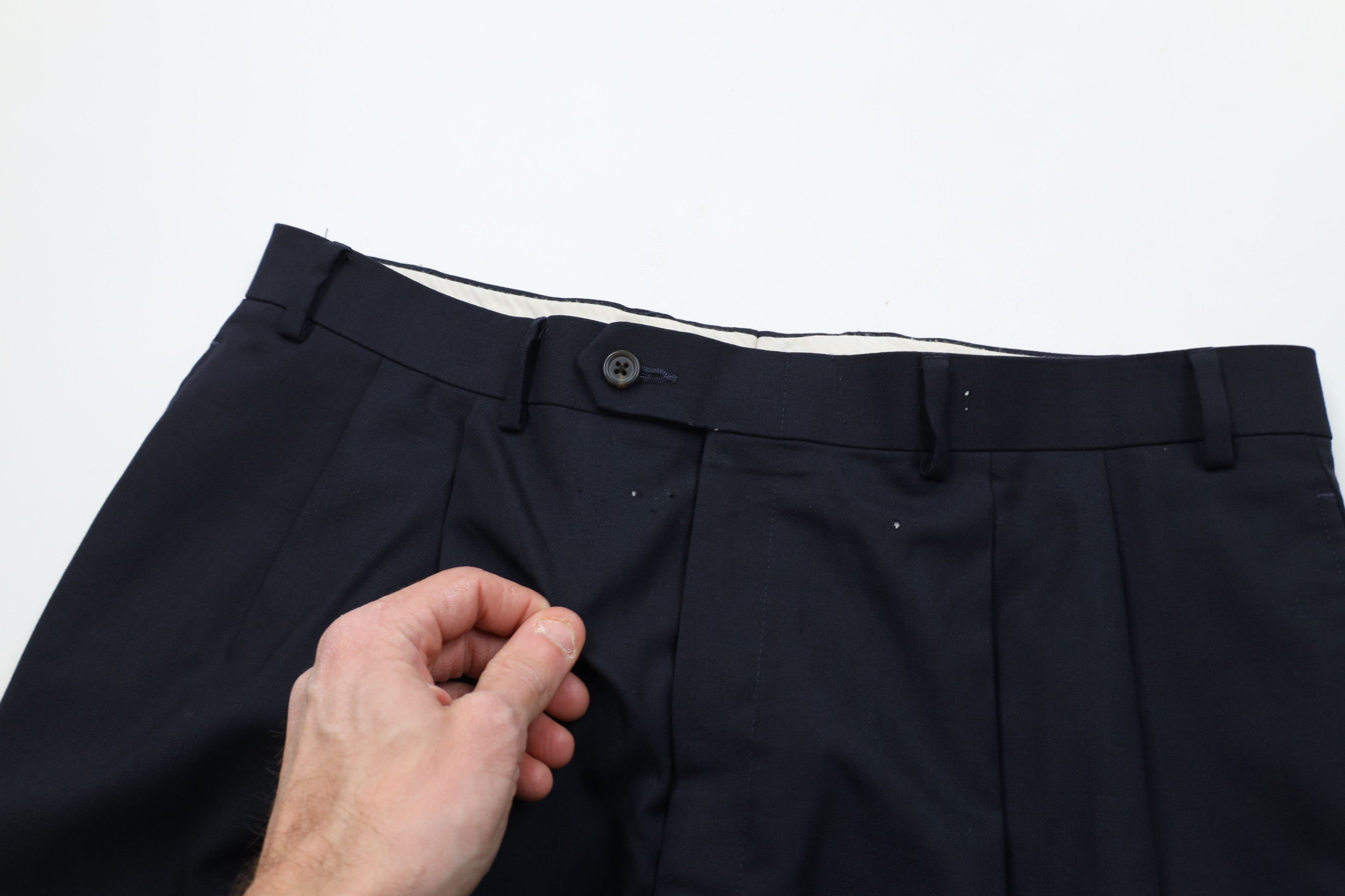 Ralph Lauren Vintage Ralph Lauren Wool Knit Wide Leg Chino Pants Blue Size US 36 / EU 52 - 7 Thumbnail