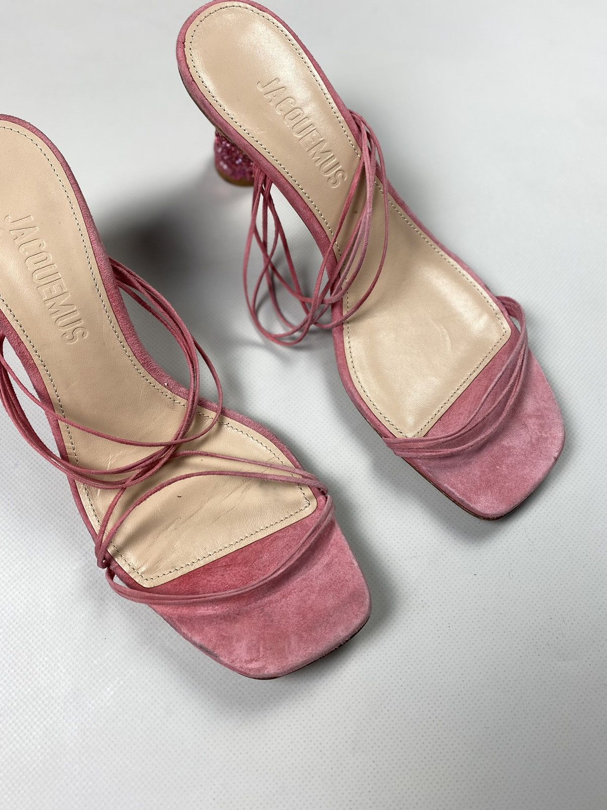 Jacquemus Jacquemus ladies suede strappy heels size 39 Size US 9 / IT 39 - 4 Thumbnail