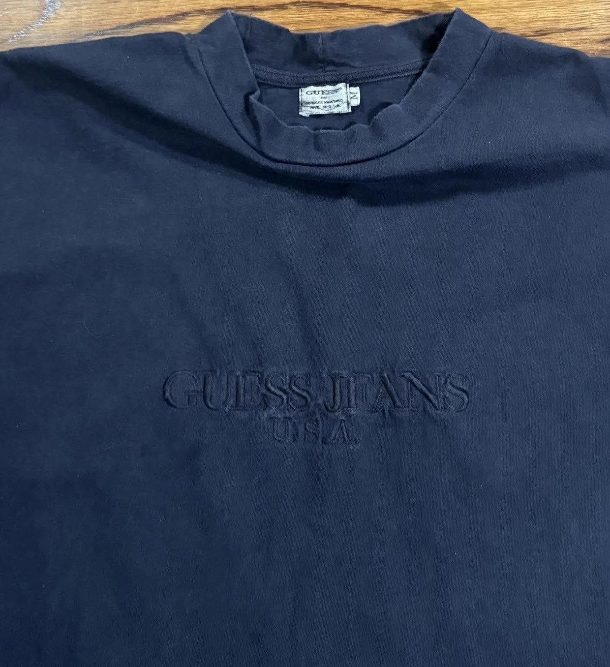 Guess Vintage Guess Jeans USA Navy T Shirt (Size M) Size US M / EU 48-50 / 2 - 2 Thumbnail