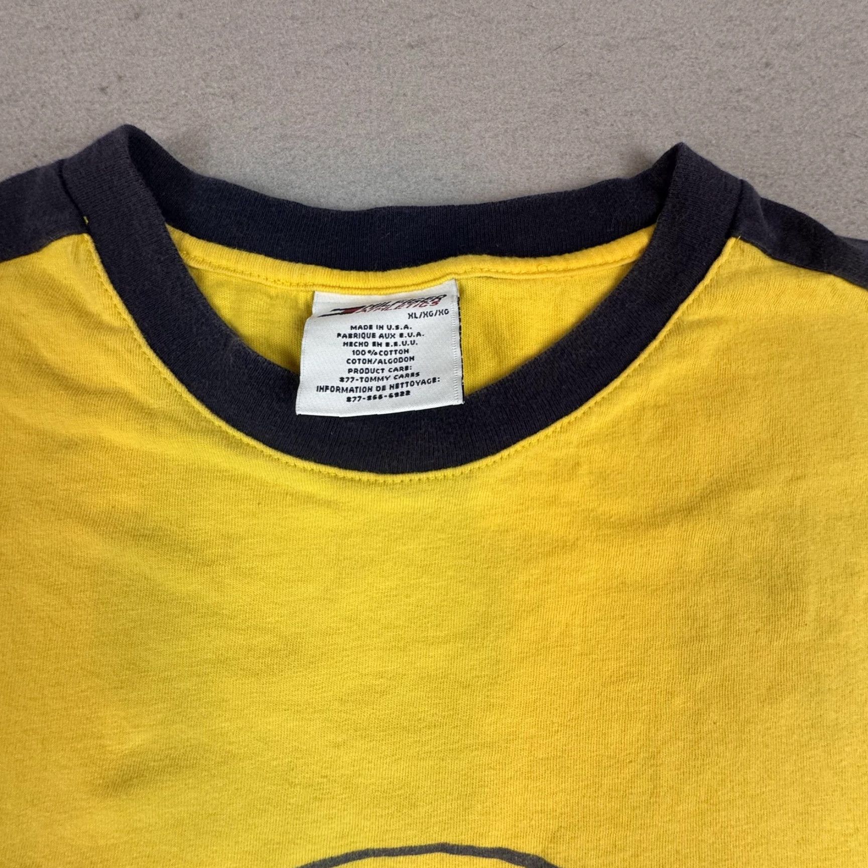 Tommy Hilfiger VINTAGE Tommy Hilfiger Tank Top Mens XL Sleeveless Jersey Graphic Print 90s Made in USA Yellow Size US XL / EU 56 / 4 - 5 Thumbnail