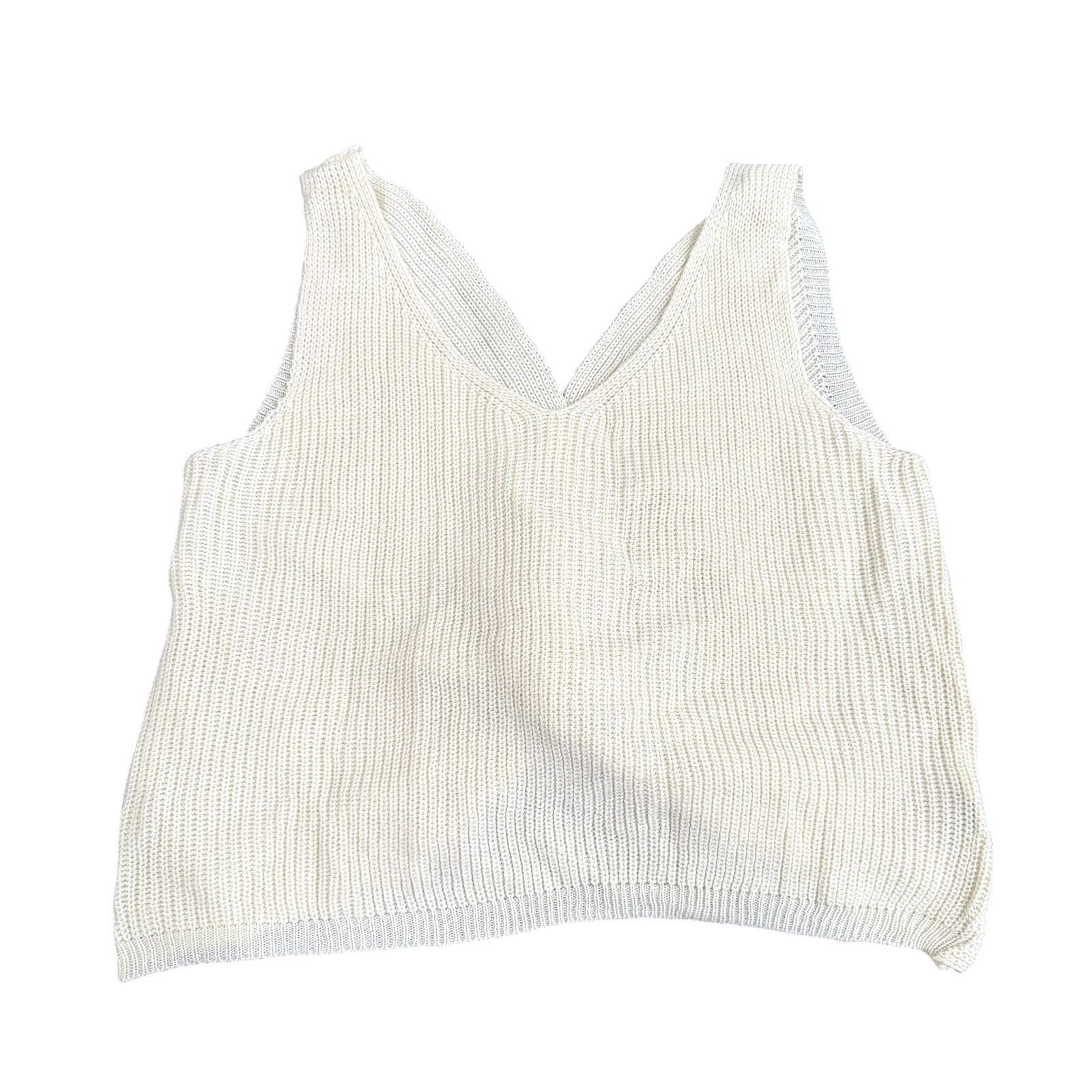 Shein Women's Plus Knot Back Sweater Tank in Beige, Size 3XL Size 3XL / US 20-22 - 1 Thumbnail
