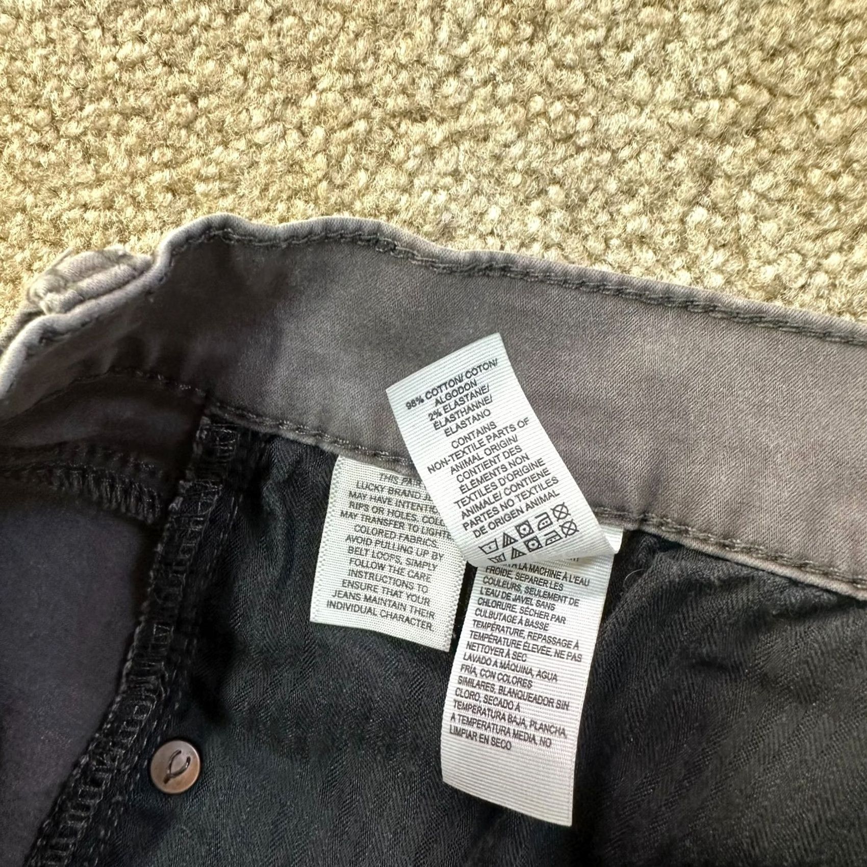 Lucky Brand Lucky Brand Jeans 121 Slim 34x30 Gray Denim Straight Men Size US 34 / EU 50 - 6 Thumbnail
