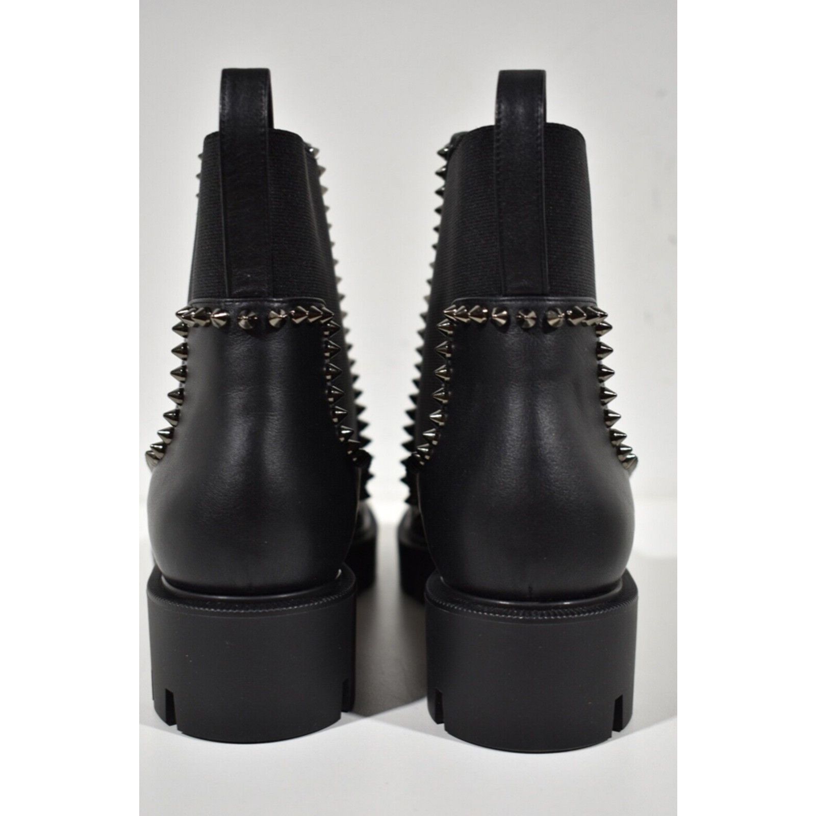 Christian Louboutin Christian Louboutin Out Lina Spike Lug Flat Black Calf Size US 10.5 / IT 40.5 - 11 Thumbnail