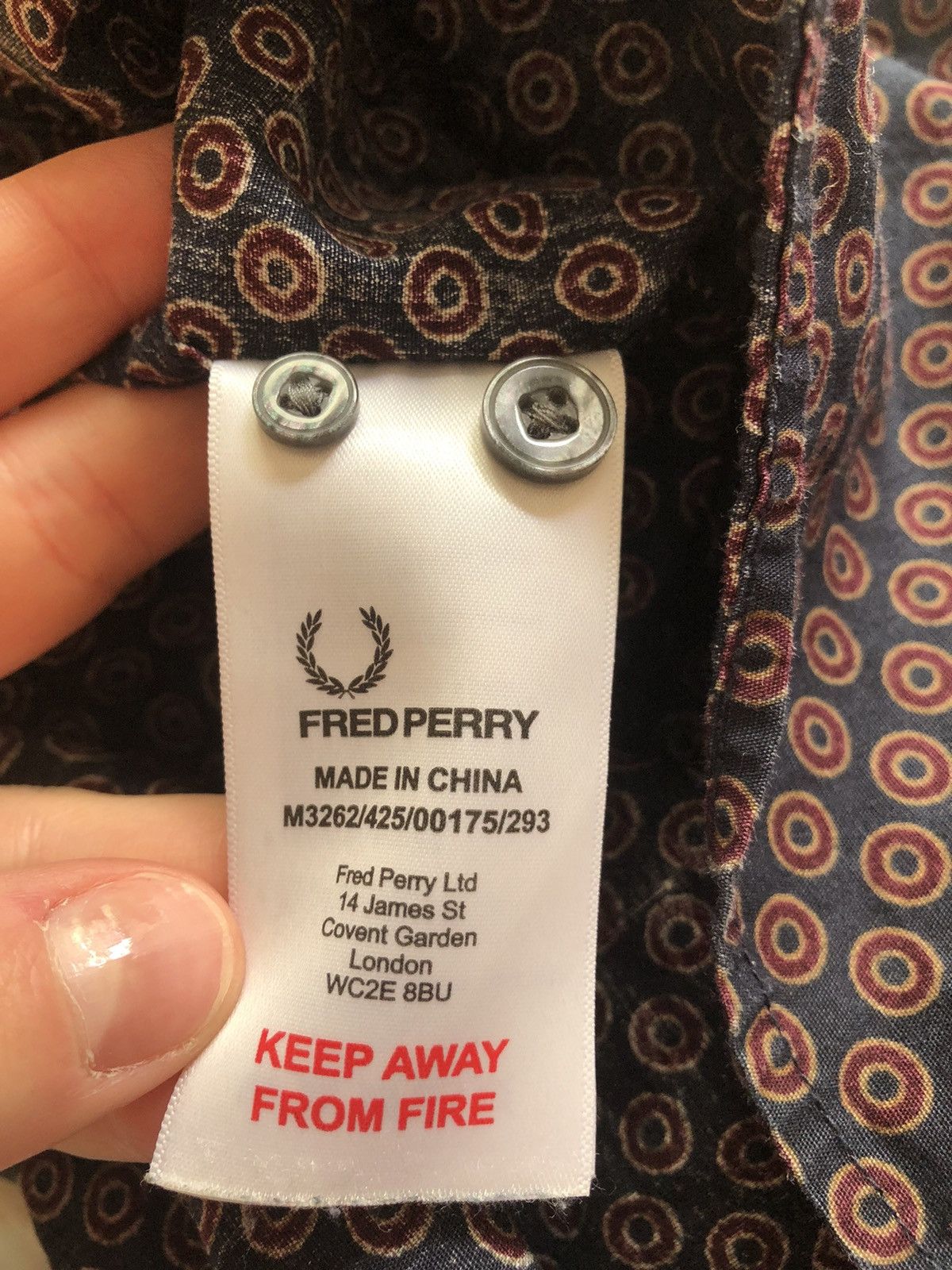 Fred Perry FRED PERRY SLIM FIT VINTAGE CLASSIC BUTTON UP SHIRT Size US L / EU 52-54 / 3 - 4 Thumbnail