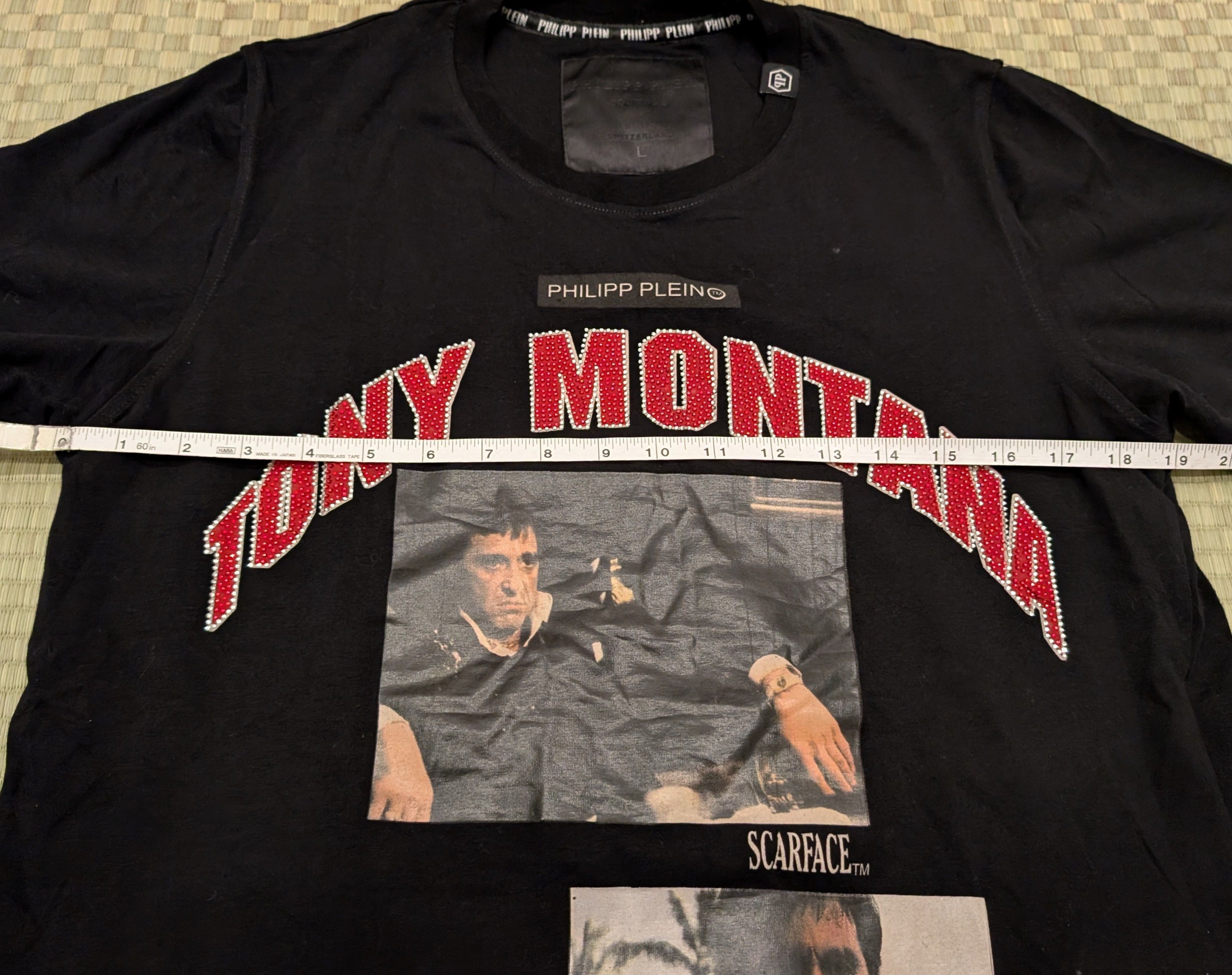 Philipp Plein RARE Philipp Plein Tony Montana Scarface Crystal T-shirt Size US L / EU 52-54 / 3 - 9 Thumbnail