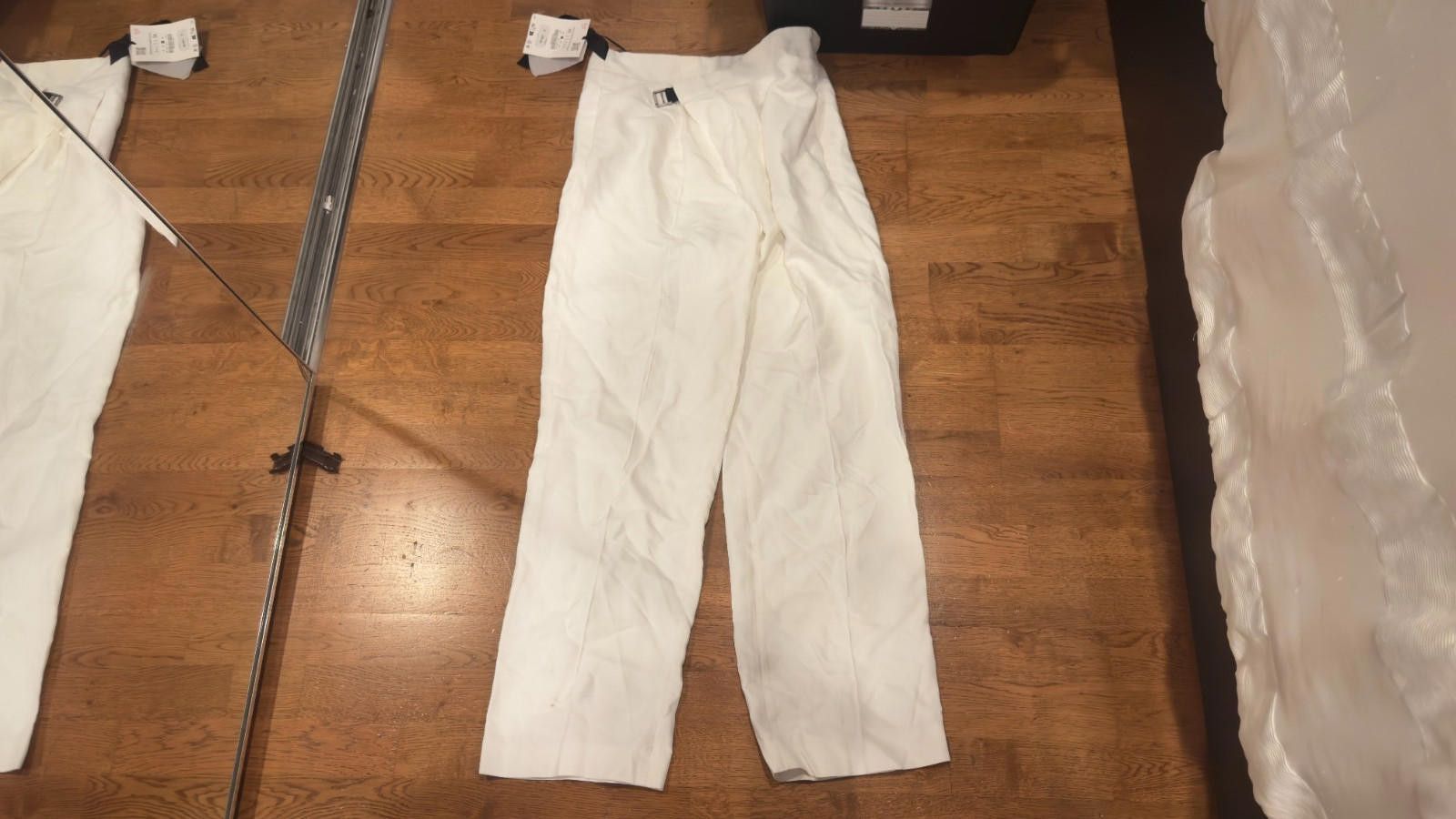 Zara Zara Mens Pants Wrap Trousers US 31 White Straight leg Size US 32 / EU 48 - 6 Thumbnail