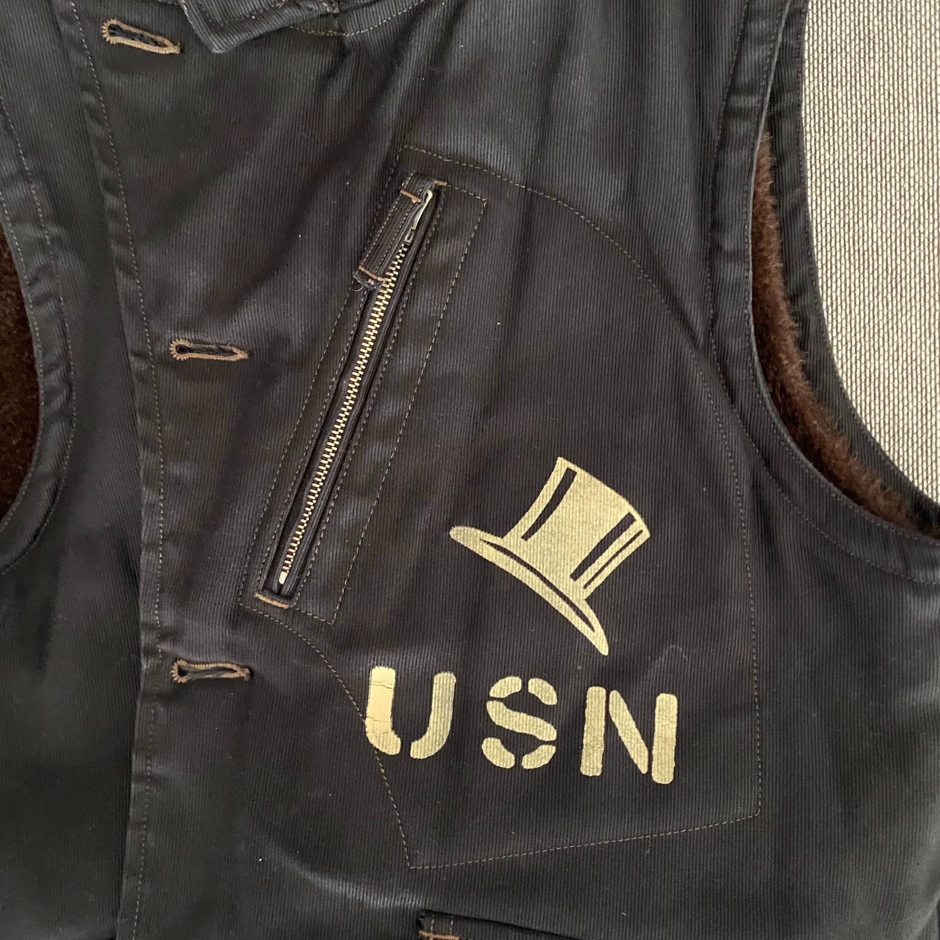 Freewheelers Freewheelers 1930s Aviators Alpaca Wool Canvas Vest Size US XXS / EU 40 - 6 Thumbnail