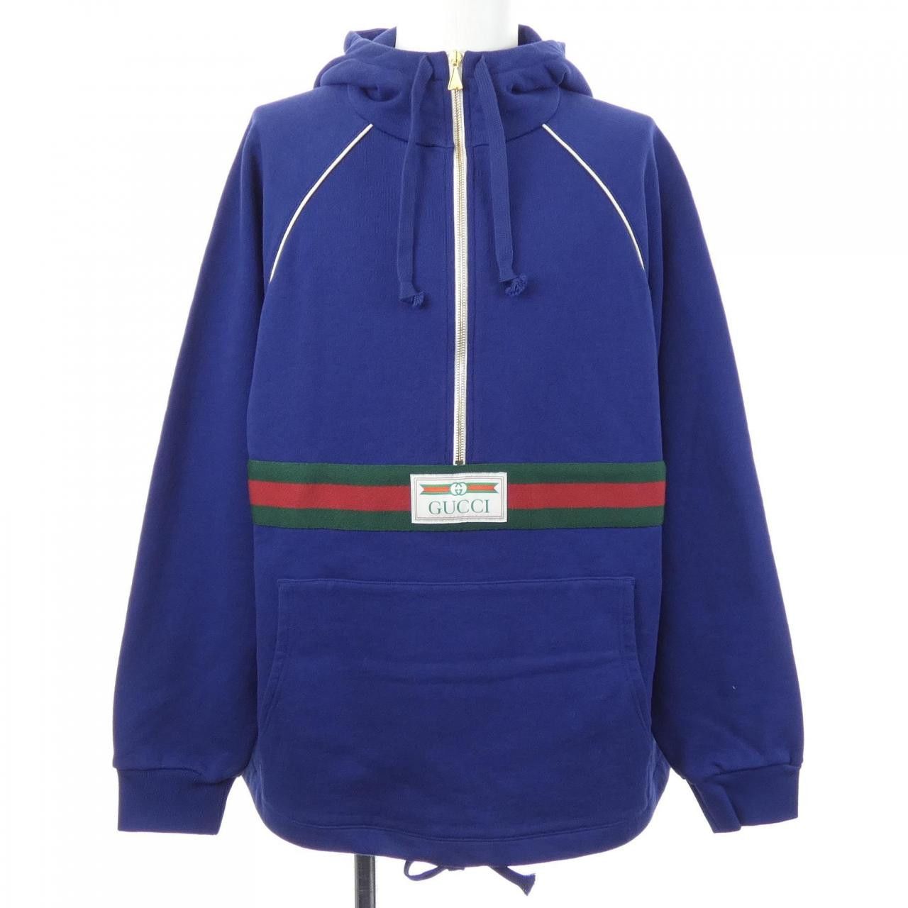 Gucci Gucci Gucci Web GUCCI Label Cotton Hoodie Textile Sweatshirts & Hoodies 645320XJDAK DUTY FREE for USA Size ONE SIZE - 1 Thumbnail