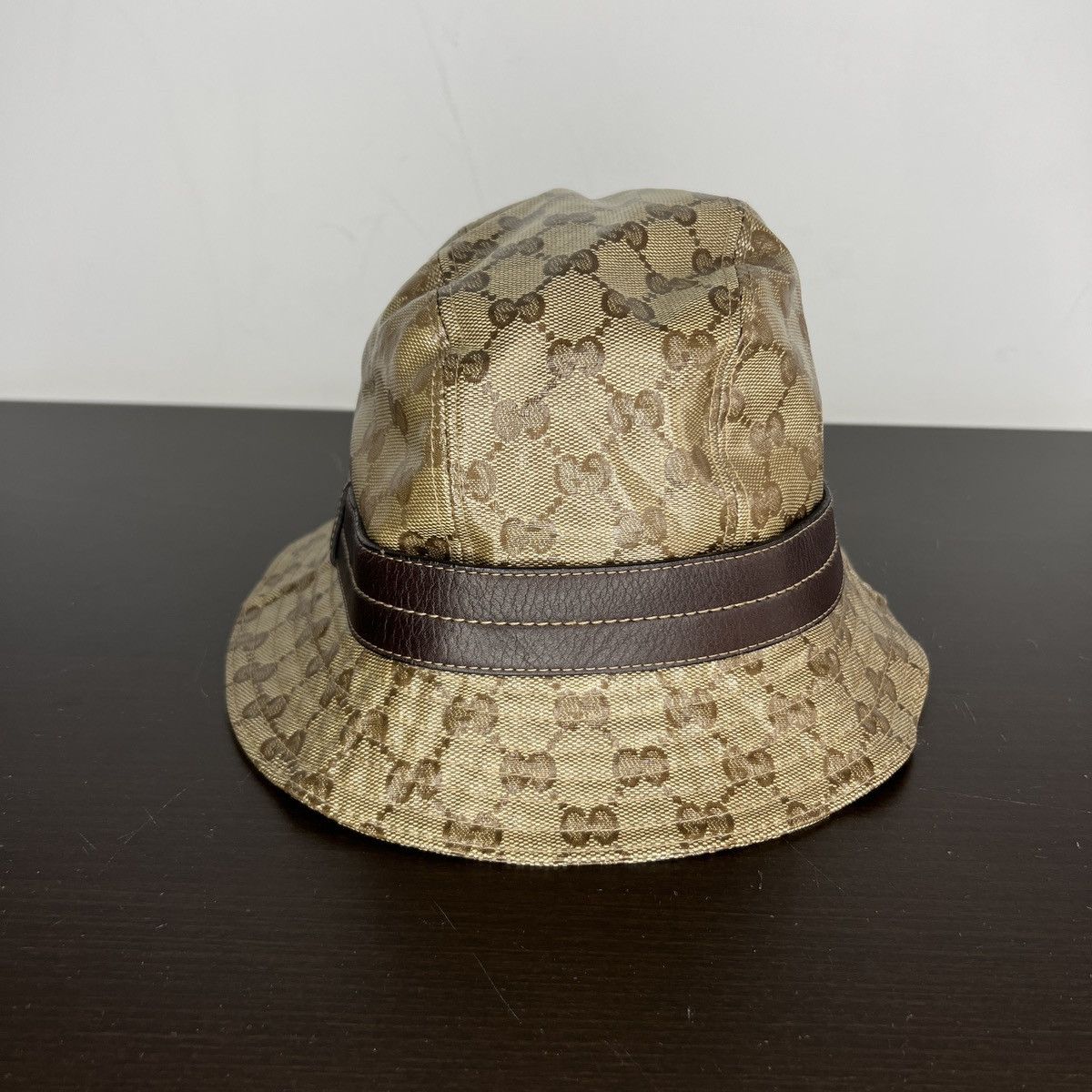 Gucci 🔥Rare Colour🔥Vintage Gucci Bucket Hat Monogram Beige Brown Size ONE SIZE - 4 Thumbnail