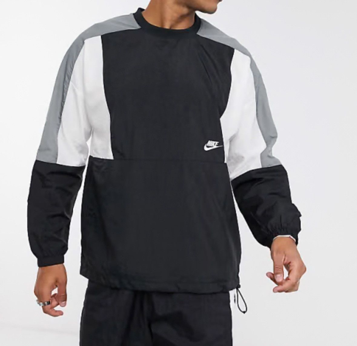 Nike Men's Nike Colorblock Woven Windbreaker Track Top Black Med Size US M / EU 48-50 / 2 - 7 Thumbnail