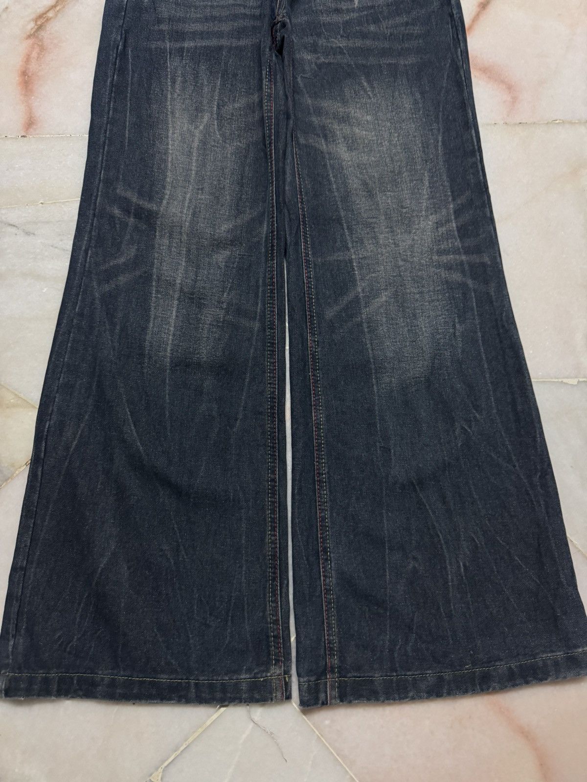 Tornado Mart BAGGY FLARE LEOPARD STUDDED ROMWE MUDMAX SICK BOOTCUT Size US 28 / EU 44 - 3 Thumbnail
