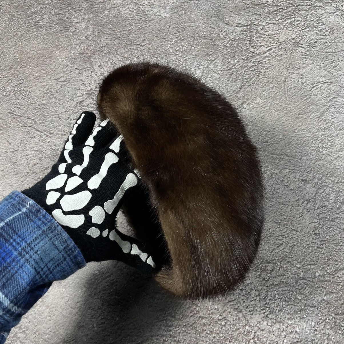 Vintage Vintage Y2K Fuzzy Beanie Skeleton Hand Alt Grunge Logo OS Size ONE SIZE - 4 Thumbnail