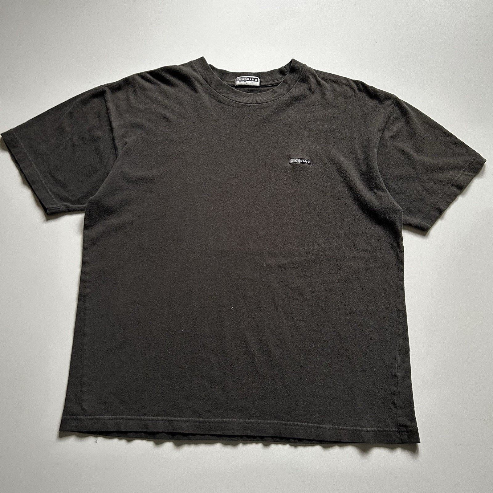 Vintage Sun Faded Black Blank T Shirt Large Boxy Y2K Rare