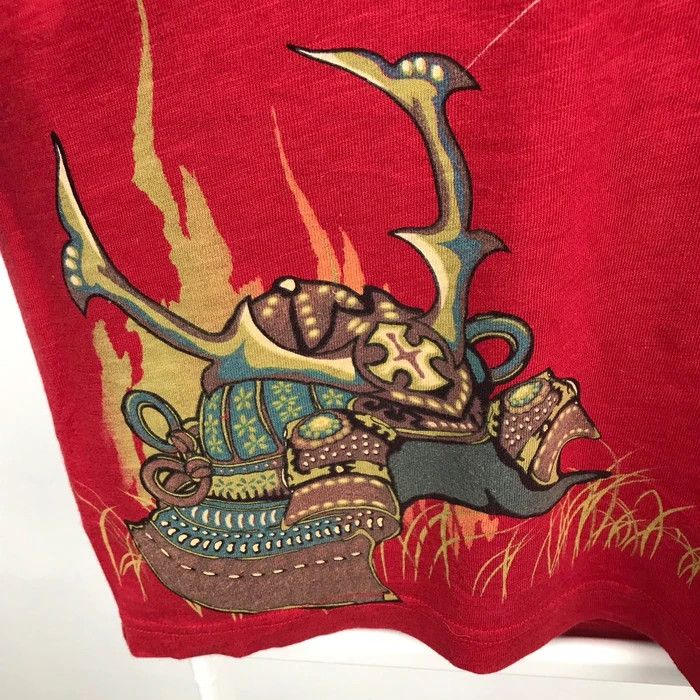 Japanese Brand (SY0140) JAPAN SUKARJAN embroidery SAMURAI SUNRISE TEE Size US M / EU 48-50 / 2 - 4 Thumbnail