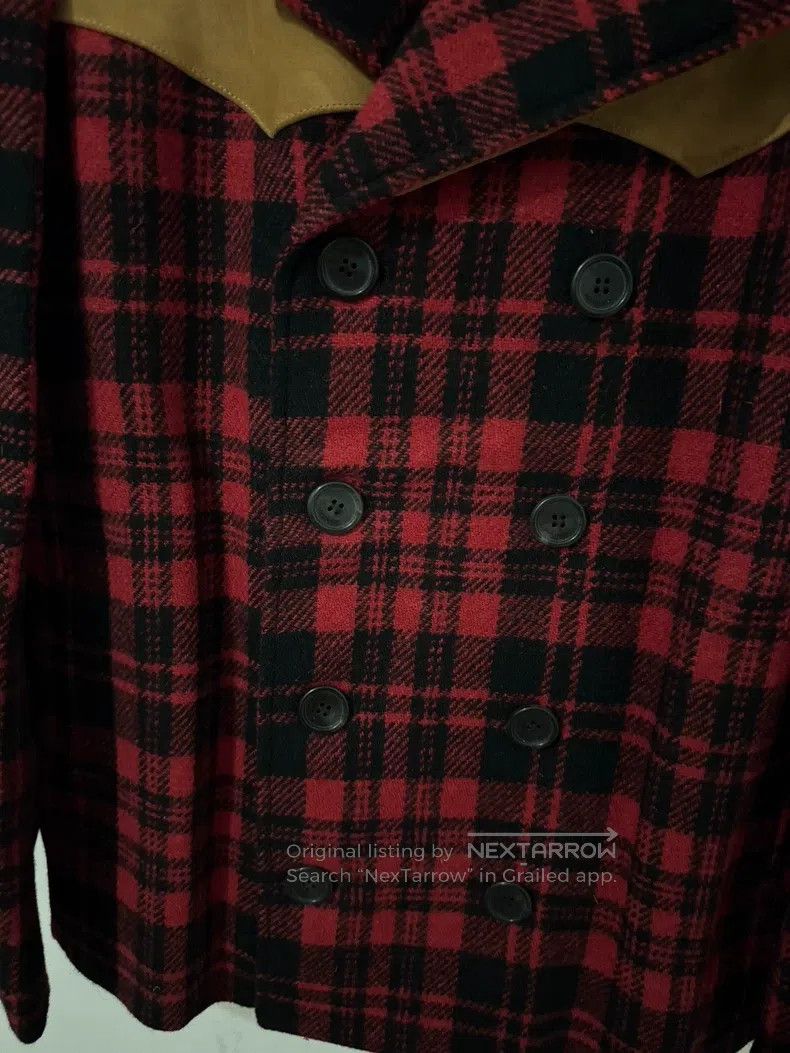 Saint Laurent Paris Saint Laurent Paris Suede Patchwork Black and Red Check Co Size US S / EU 44-46 / 1 - 3 Thumbnail
