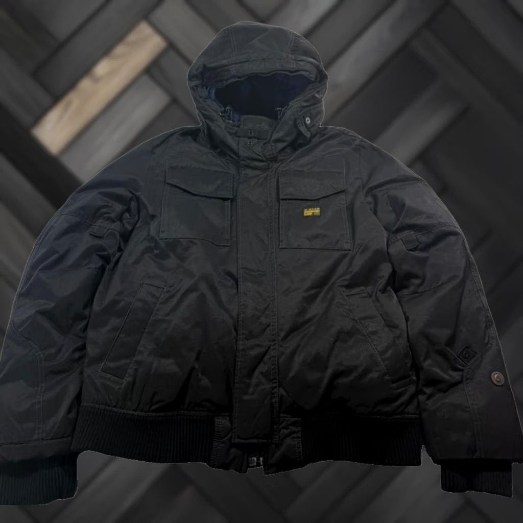 G-Star G-Star Raw Hooded Bomber Jacket Men Black Large Padded Winter Coat Size L Size US L / EU 52-54 / 3 - 1 Thumbnail