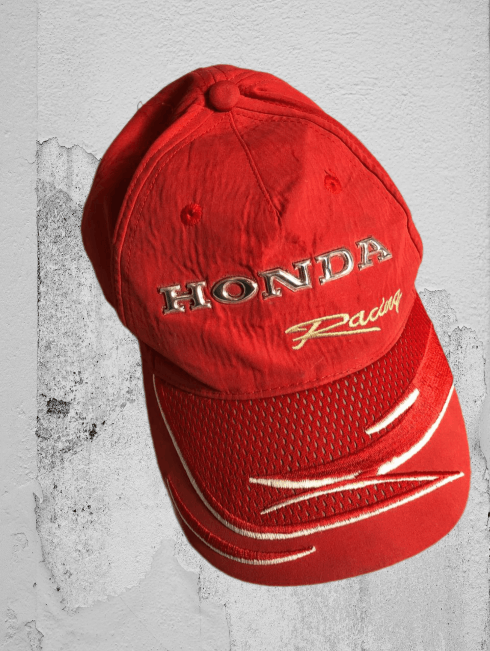 Honda × Vintage Vintage Racing Honda Leather Cap Hat Big Logo Nascar Y2K Size ONE SIZE - 1 Thumbnail