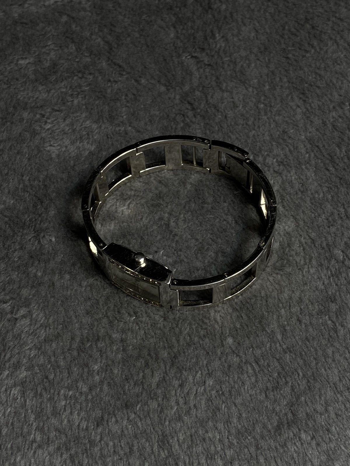 Vintage Futuristic Vintage Bracelet Watch Silver Tone Work 100% Size ONE SIZE - 5 Thumbnail