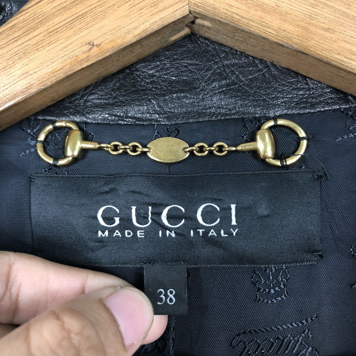 Gucci 🔥ARCHIVE PIG SKINS BIKER LEATHER JACKET GUCCI DOUBLE COLLAR Size US M / EU 48-50 / 2 - 20 Thumbnail