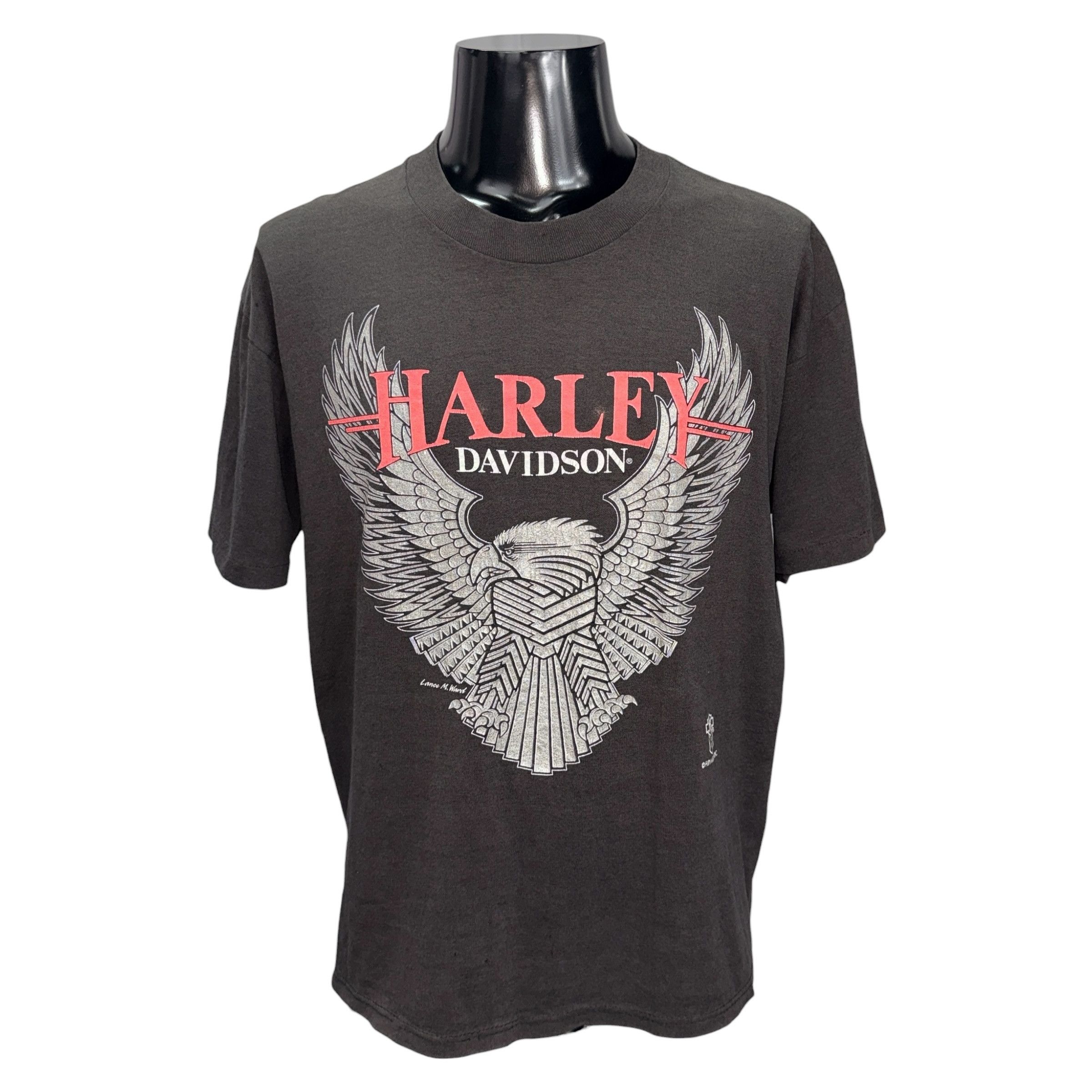 Harley Davidson Harley Davidson LANCE M. WARD EAGLE 90s Vintage Tee Size L Size US L / EU 52-54 / 3 - 1 Thumbnail
