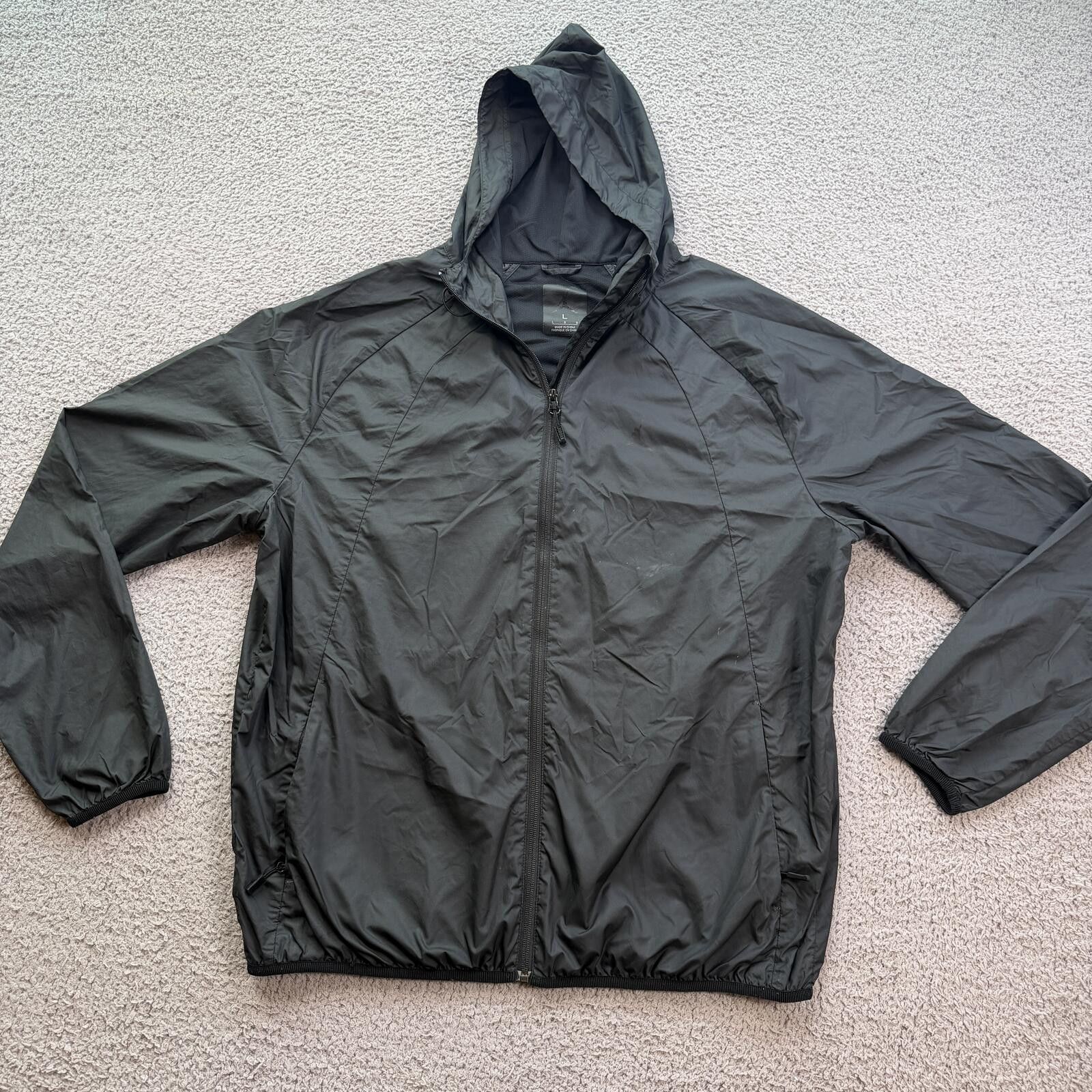 Jordan Brand Jordan Black Lightweight Hooded Windbreaker Jacket Mens L Size US L / EU 52-54 / 3 - 1 Thumbnail