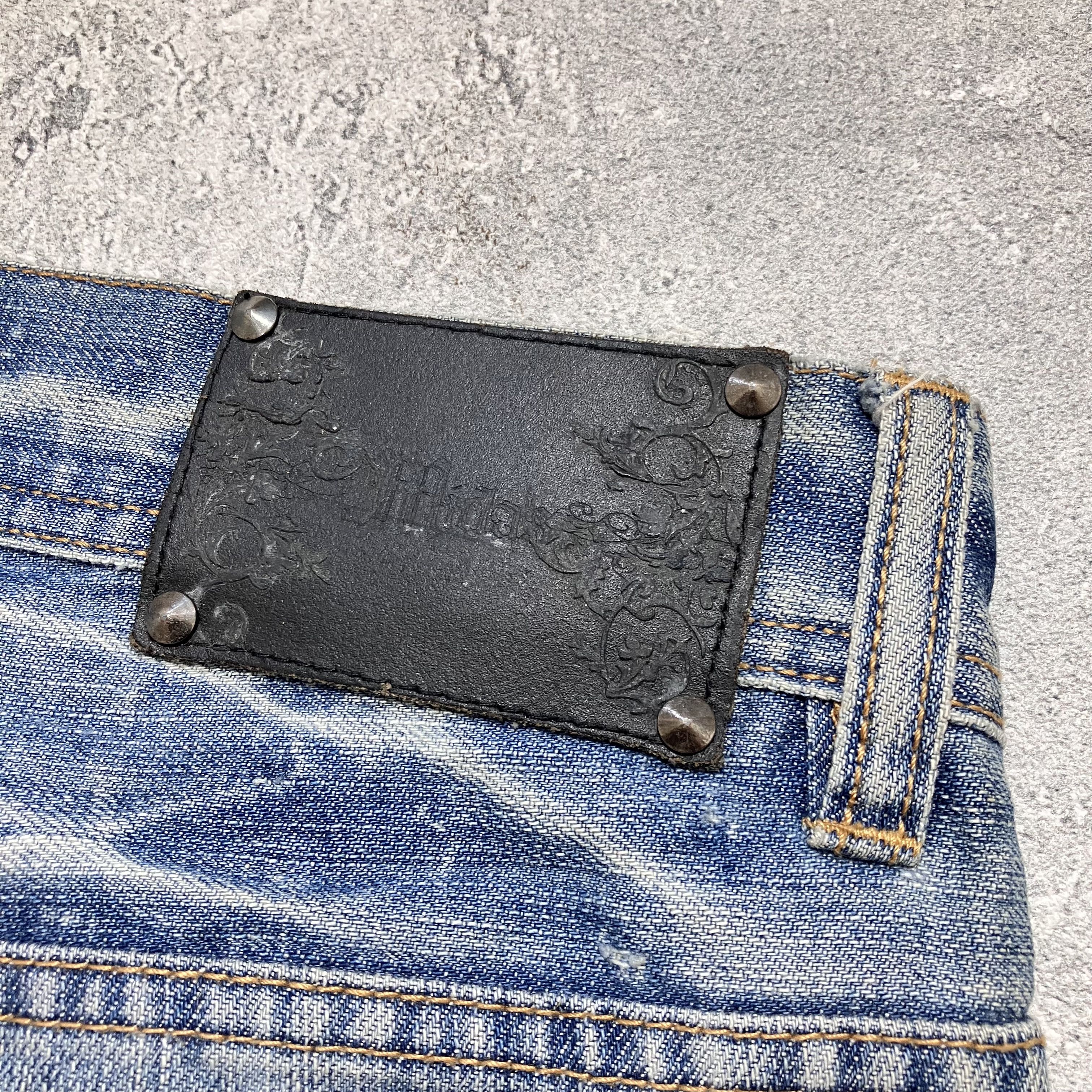 If Six Was Nine Midas mudwash honeycomb distressed jeans Size US 31 - 10 Thumbnail
