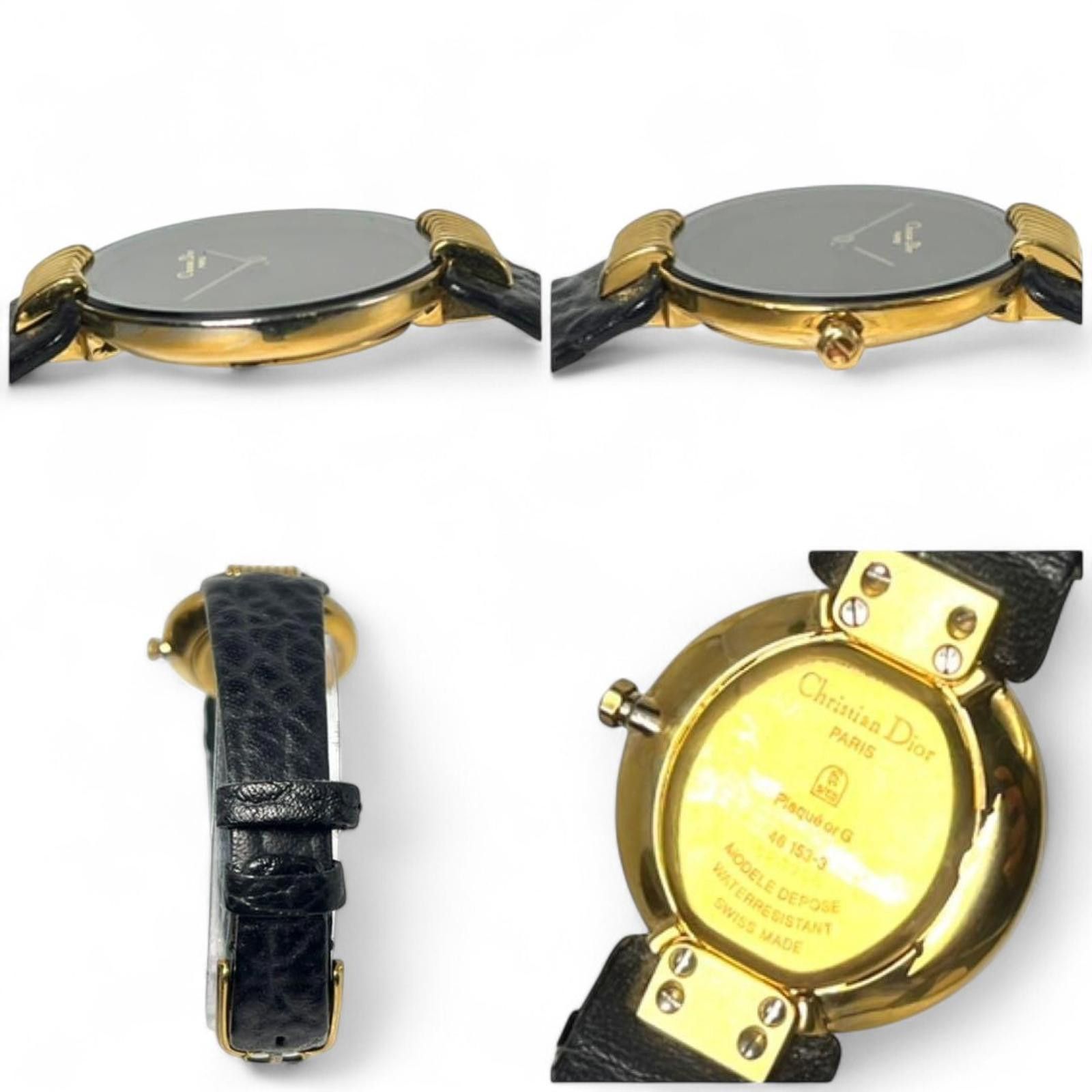 Christian Dior Monsieur Christian Dior - Vintage Black Dial Gold Accented Wristwatch Size ONE SIZE - 8 Thumbnail
