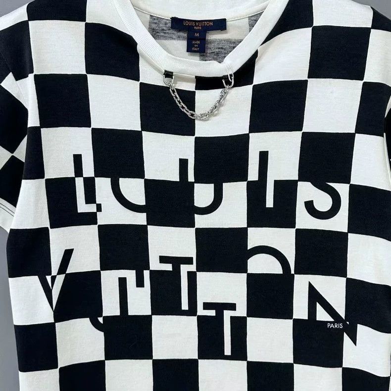 Louis Vuitton Louis Vuitton Black White Checkerboard Short Sleeve-2506 Size US M / EU 48-50 / 2 - 5 Thumbnail