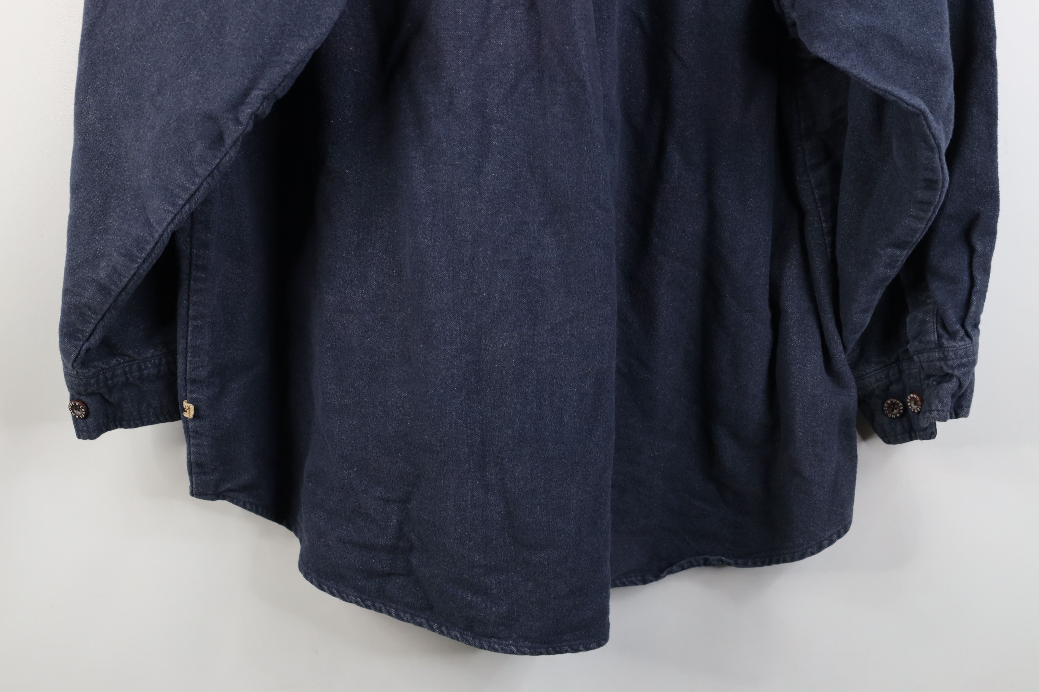 Vintage Vintage 90s Y2K Streetwear Heavy Chamois Cloth Button Shirt Size US XL / EU 56 / 4 - 14 Thumbnail