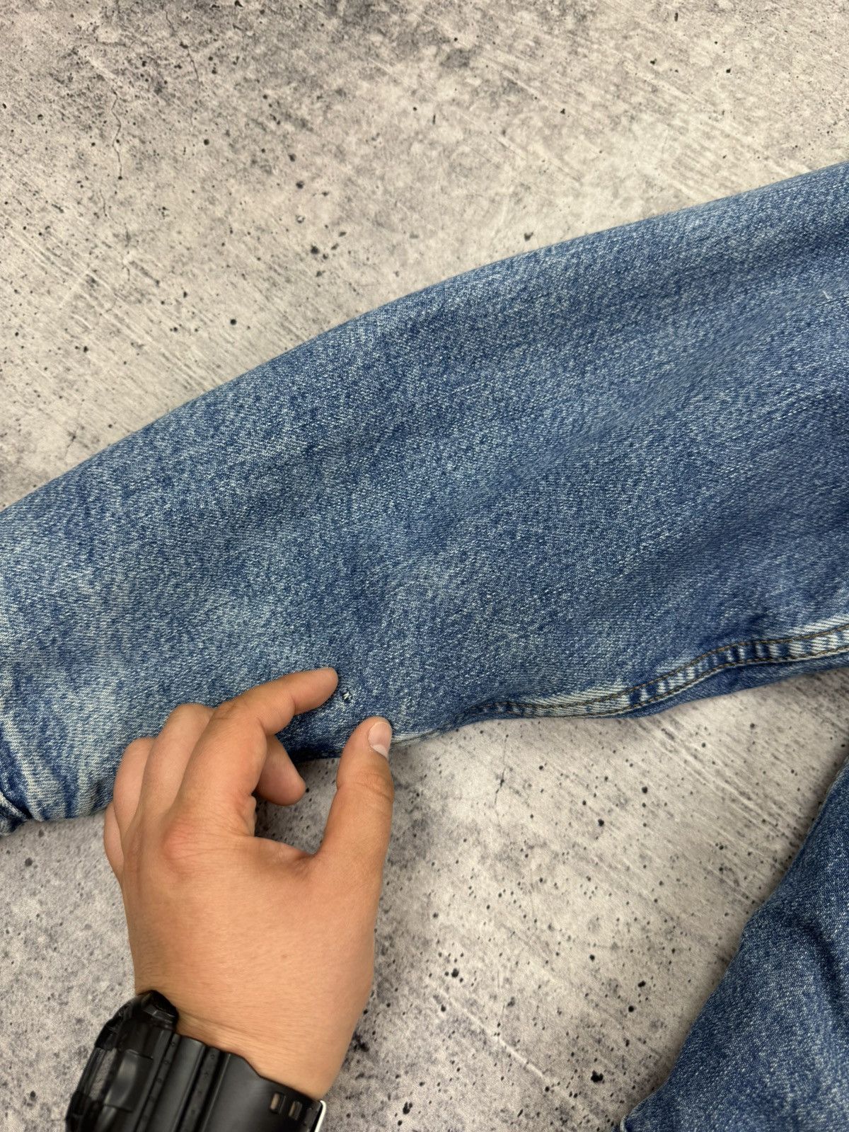 Levi's Levi’s Vintage Stonewashed Blue Denim Trucker Sherpa Bomber Size US XL / EU 56 / 4 - 8 Thumbnail