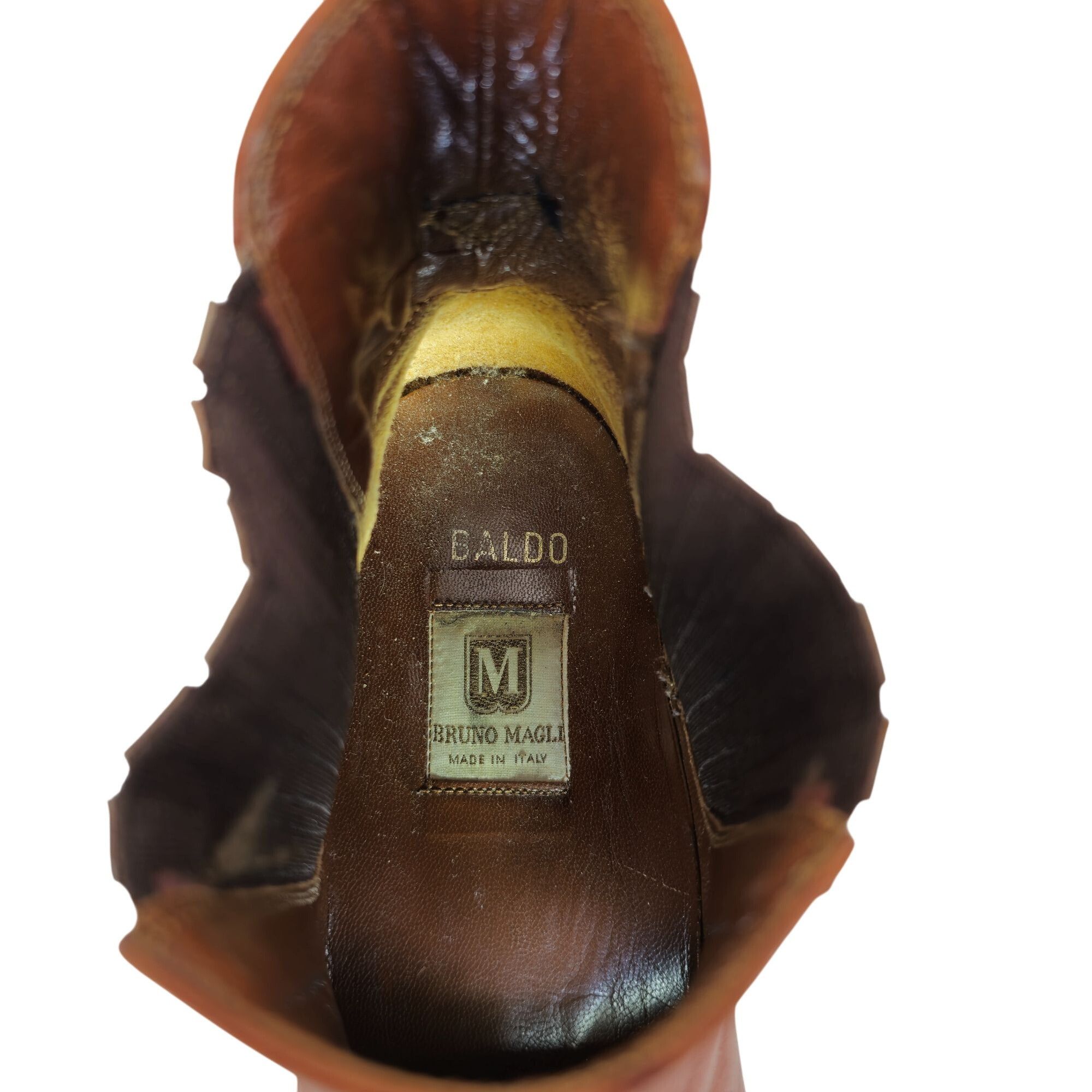 Bruno Magli Vintage Bruno Magli Mens 10.5 Brown Calfskin Leather Chelsea Size US 10.5 / EU 43-44 - 10 Thumbnail