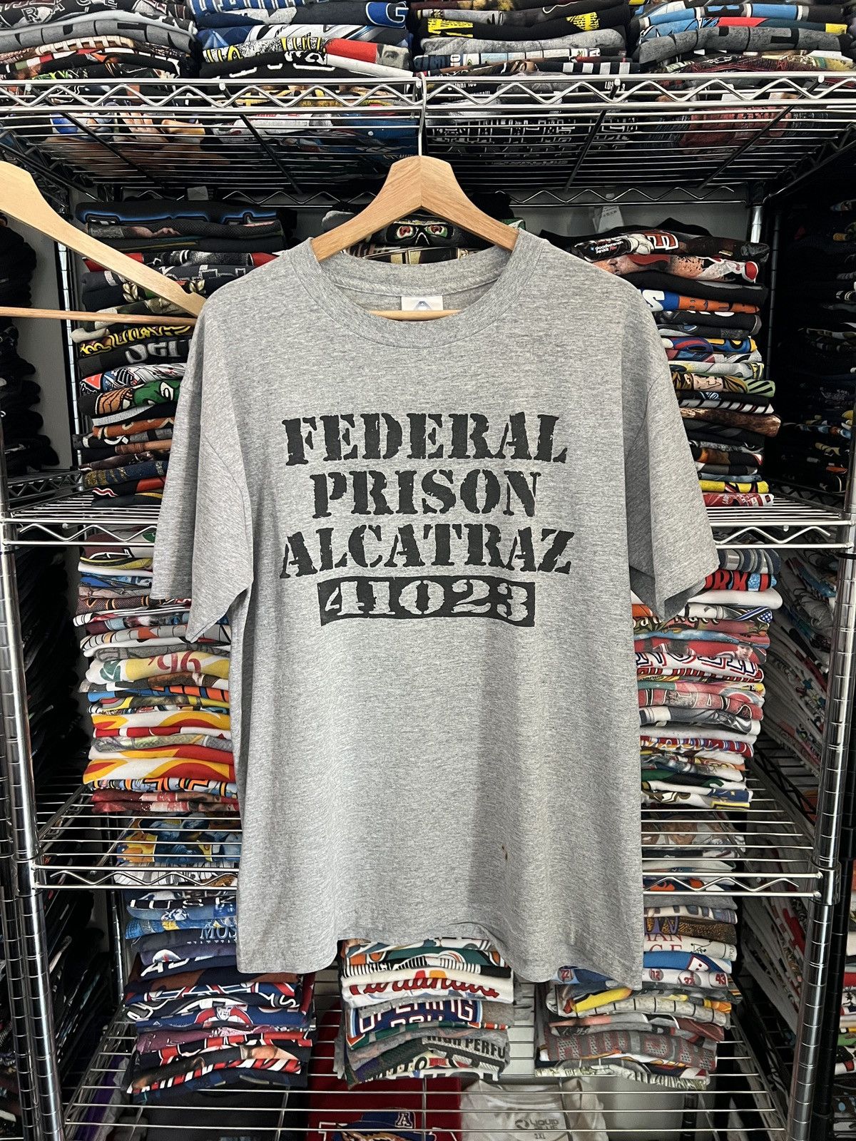 Alstyle 90s Federal Prision Alcatraz Tee Size US L / EU 52-54 / 3 - 1 Thumbnail