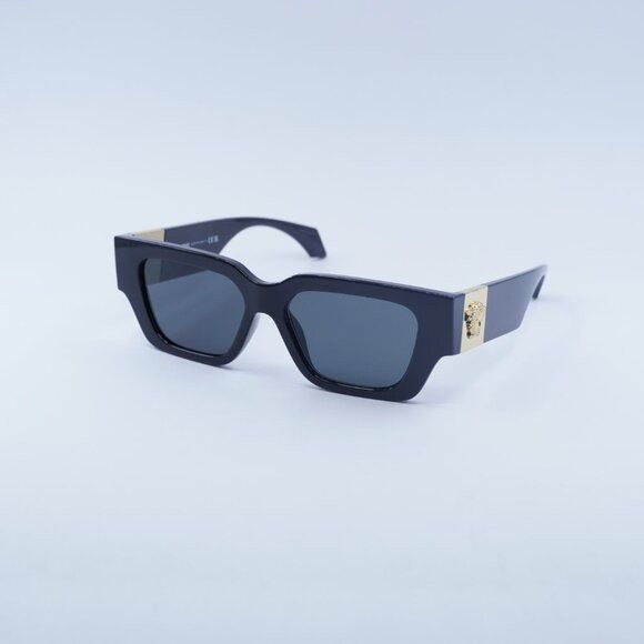 Versace Versace VE4497U GB1/87 Sunglasses Black Square Frame Size ONE SIZE - 6 Thumbnail