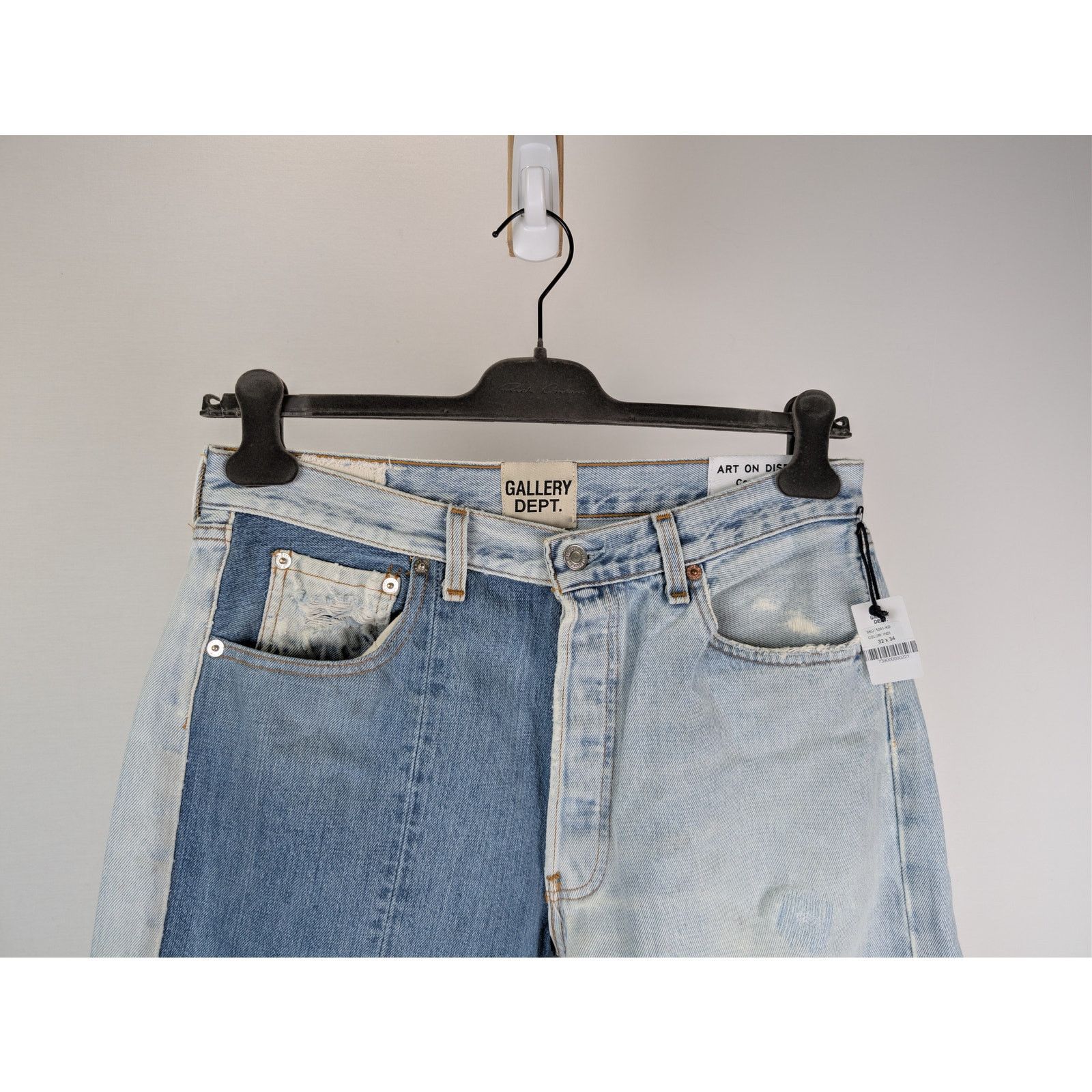 Gallery Dept. o1rshd1 Ken Ripped slim-cut jeans in a blue cotton denim Size US 32 / EU 48 - 2 Thumbnail