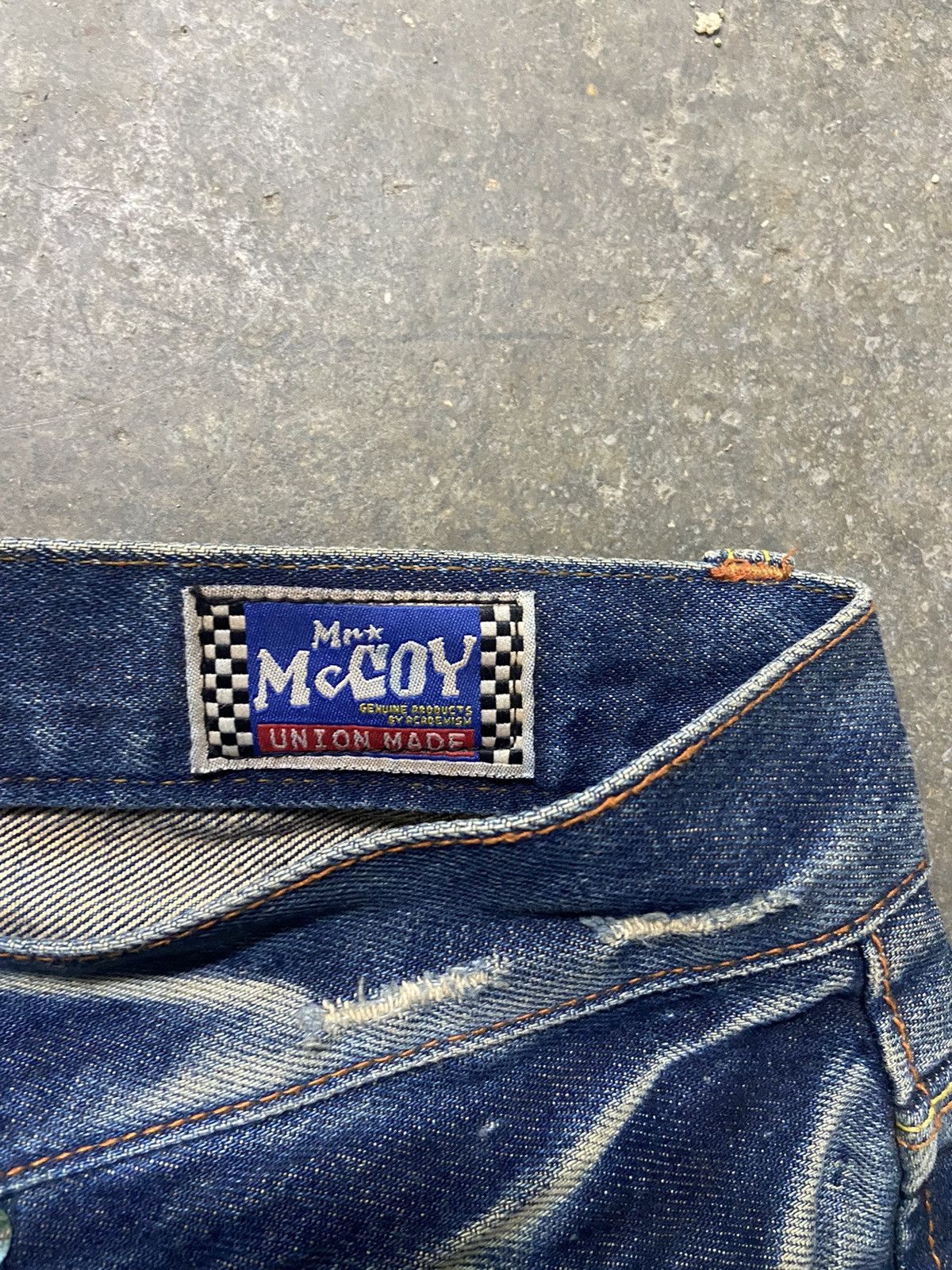 TOYS McCOY 🔥 Stain wash and distressed Mc Coy jeans Size US 34 / EU 50 - 19 Thumbnail
