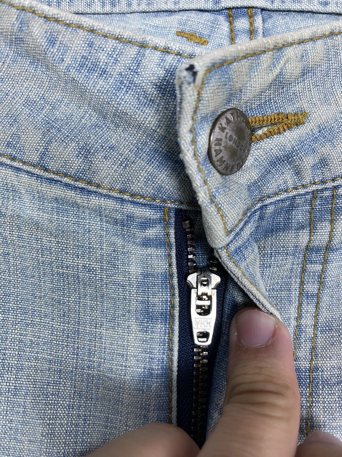 Katharine Hamnett London Rare‼️ Katharine Hamnett London Distressed Jeans Made Japan Size 34" / US 12 / IT 48 - 7 Thumbnail