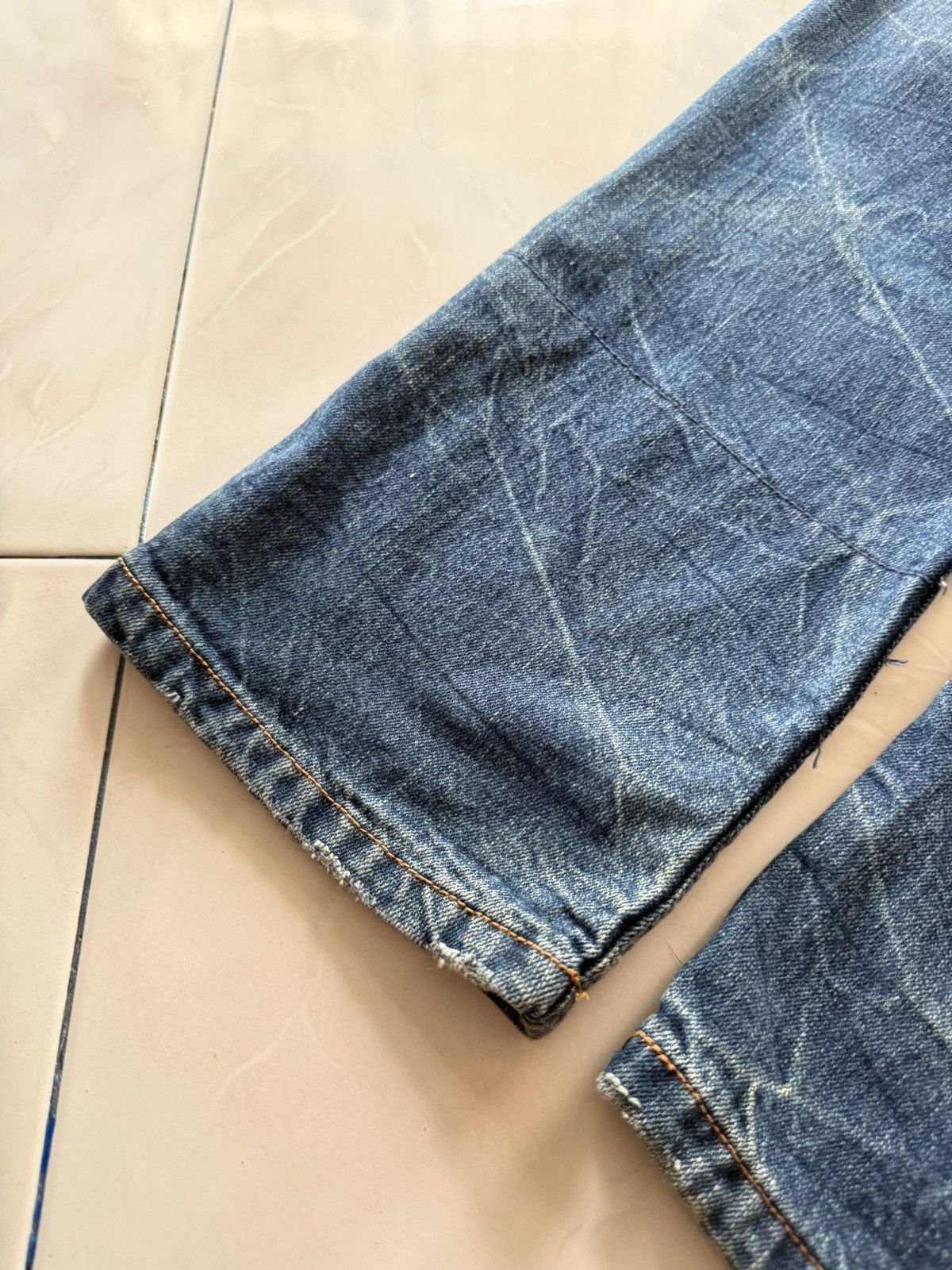 Hysteric Glamour Bercedos Japan Double Waist Cut & Sew Whiskers Jeans Size US 30 / EU 46 - 20 Thumbnail