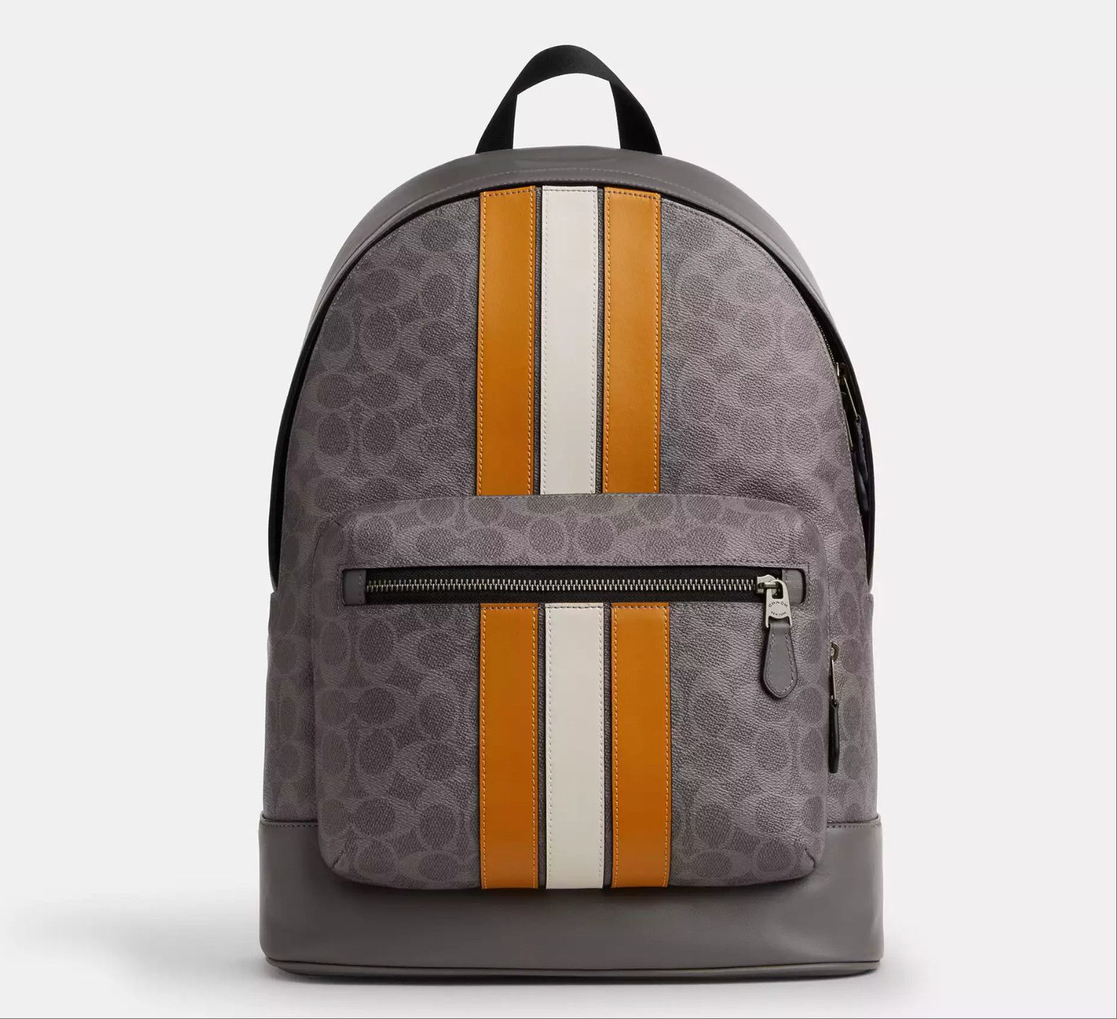 Coach West Backpack In Signature Canvas With Varsity Stripe CV922 Size ONE SIZE - 7 Thumbnail