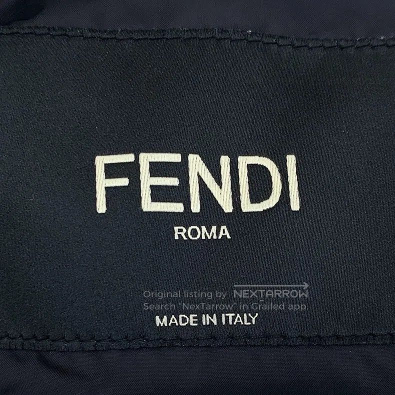 Fendi Fendi Black Logo Embroidered Hooded Jacket. Size US XL / EU 56 / 4 - 5 Thumbnail