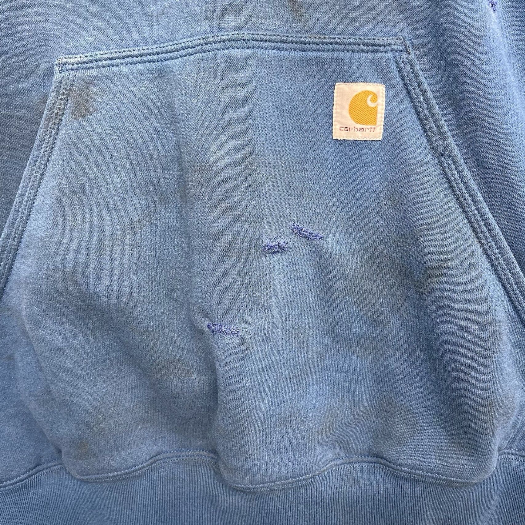 Carhartt VINTAGE Carhartt Hoodie Mens Large Tall LT Blue Sweatshirt Workwear Size US L / EU 52-54 / 3 - 4 Thumbnail