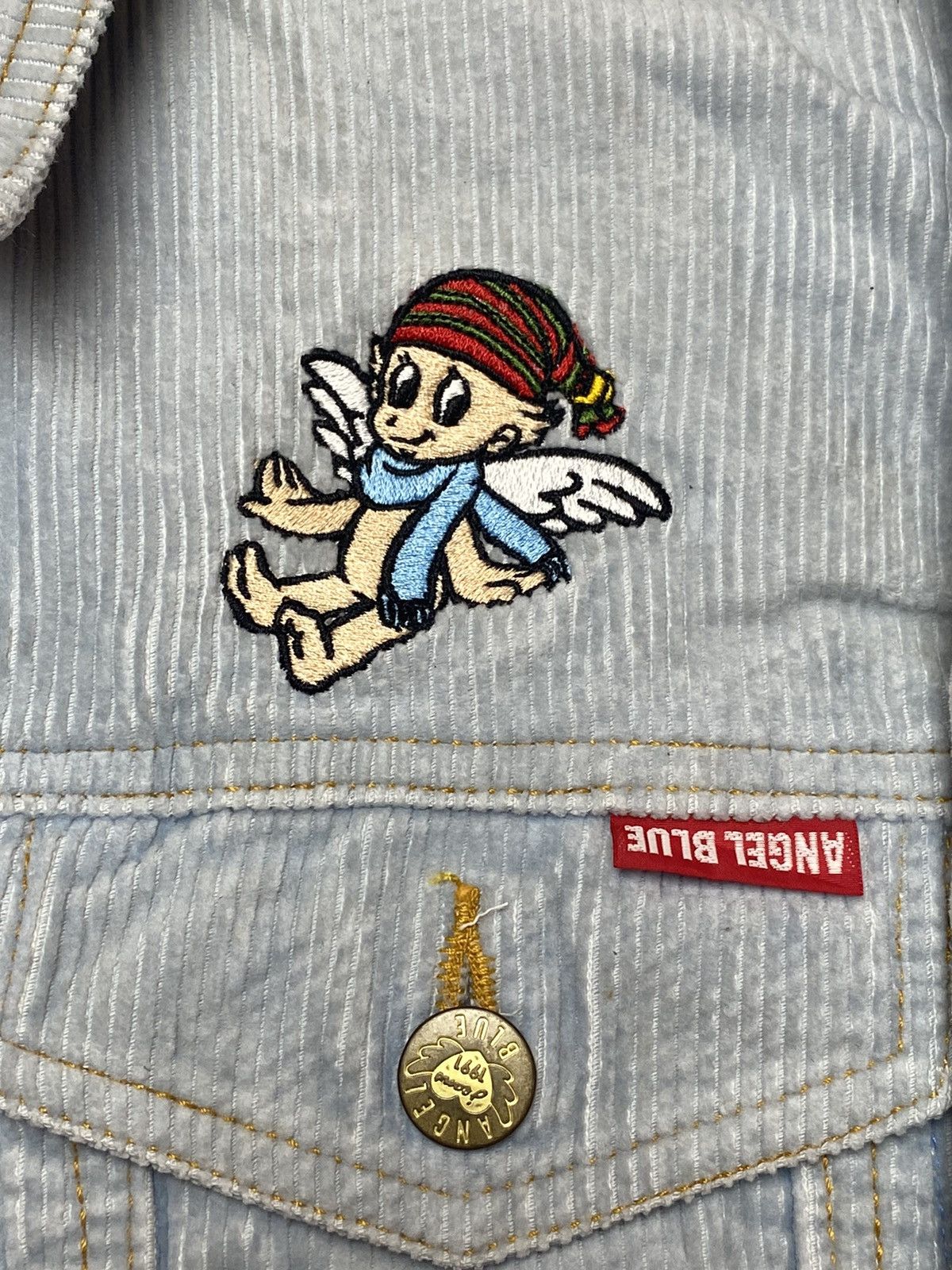 Hysteric Glamour 1980s Angel Blue - Corduroy Mascots Jacket Size M / US 6-8 / IT 42-44 - 11 Thumbnail