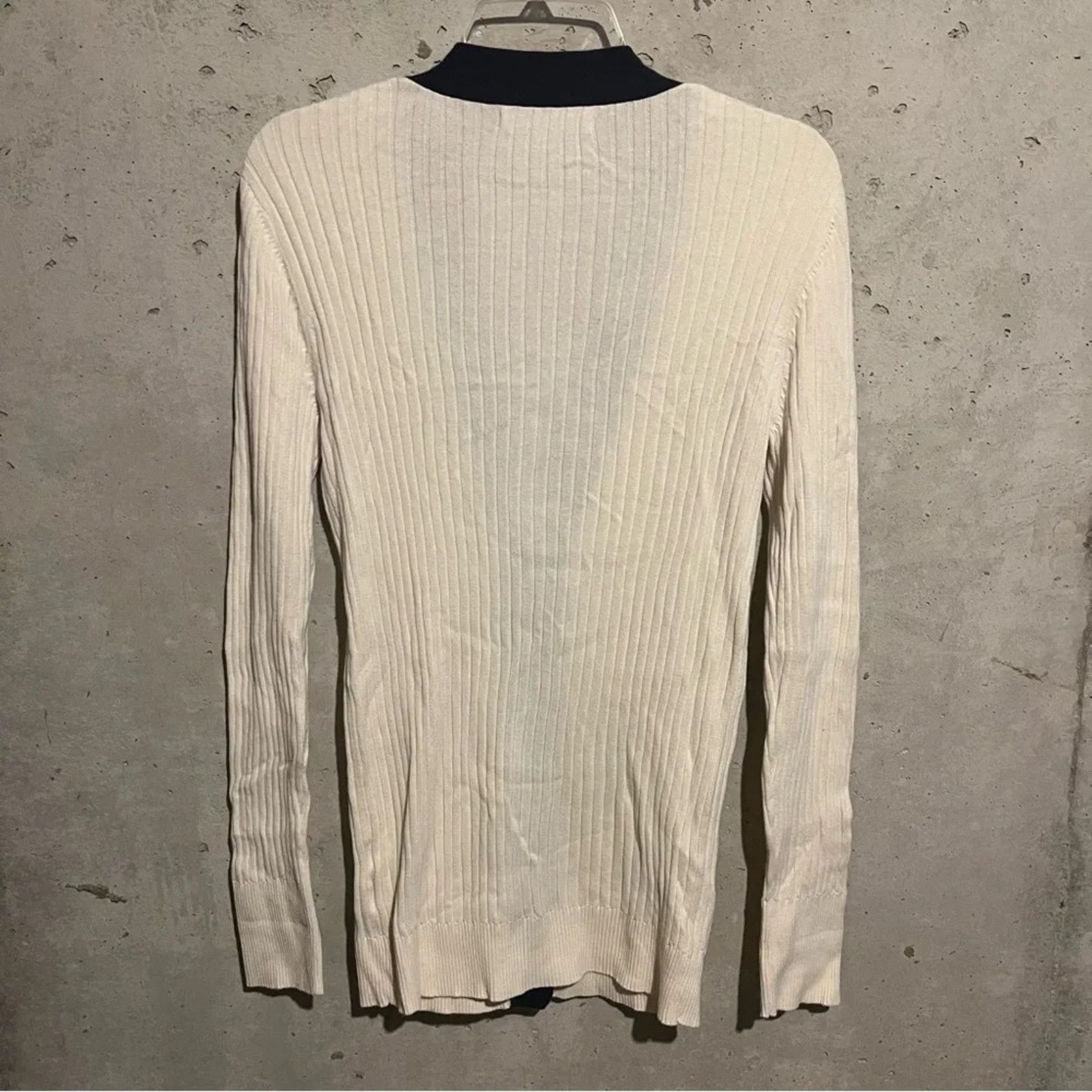 Old Navy Old Navy Size L Beige Navy Grandpa Sweater Long Cardigan Size L / US 10 / IT 46 - 6 Thumbnail