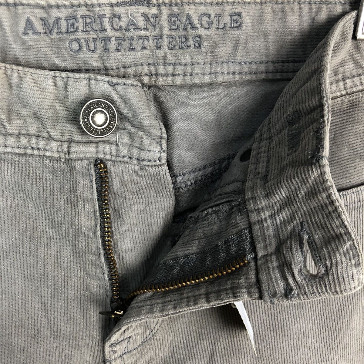Vintage American Eagle Outfitters Grey Conduroy Pants #A1128 Size US 27 - 10 Thumbnail