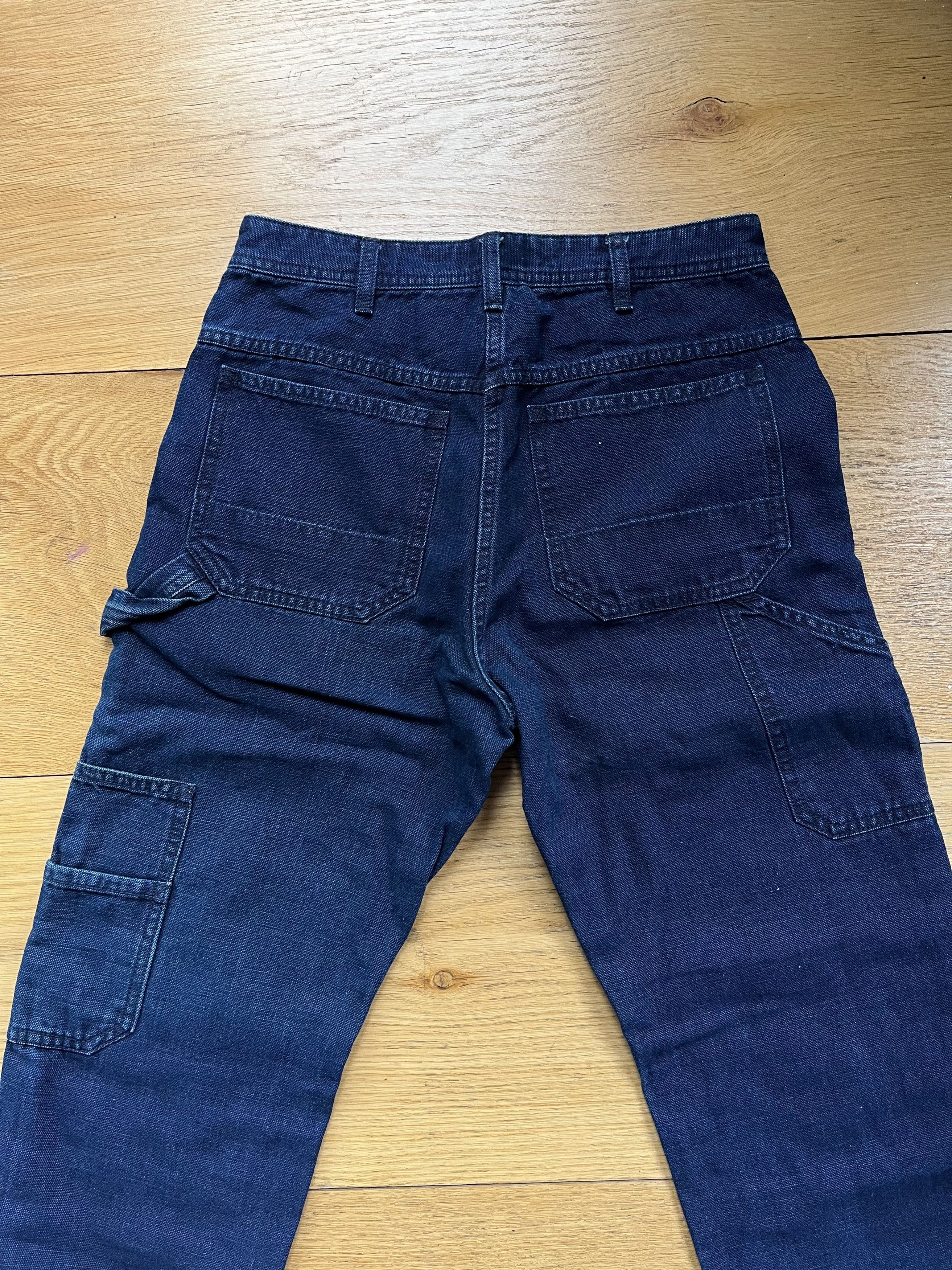 Best Made Co. Indigo Dyed Selvedge Canvas Carpenter Pants Size US 29 - 7 Thumbnail