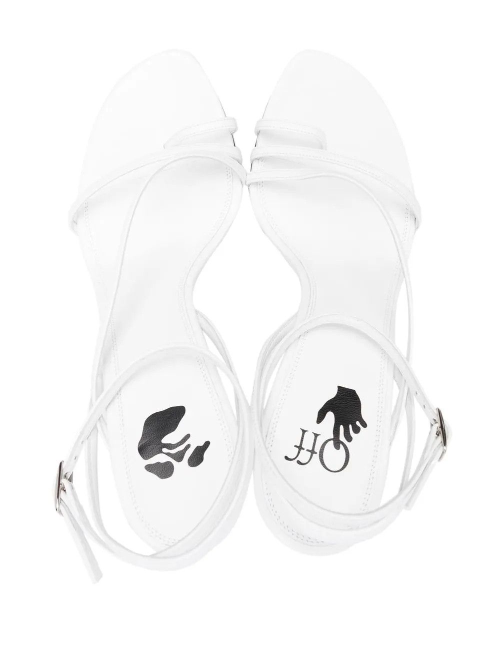 Off-White o1y1225 Leather Strap Sandals in White Size US 6 / IT 36 - 4 Thumbnail