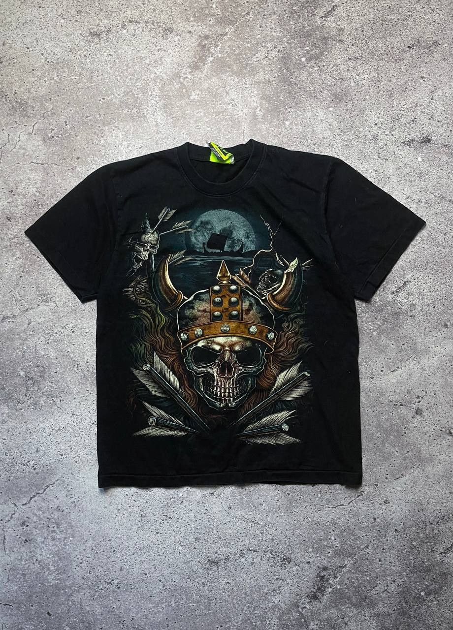 Vintage VINTAGE 3D EMBLEM T SHIRT SKULL PIRATE 90S Y2K Size US L / EU 52-54 / 3 - 1 Thumbnail
