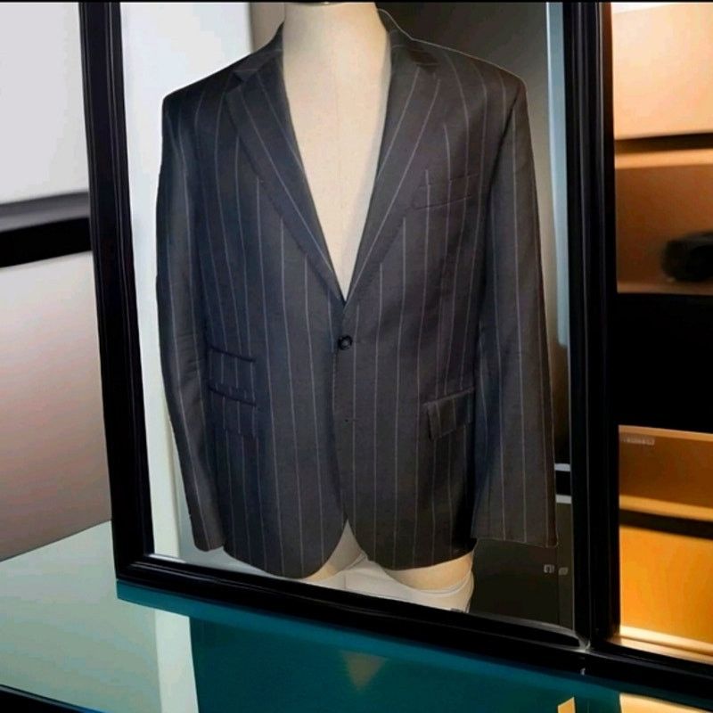 Gemelli Gemelli Gray 2 Buttons Wool Suit 44R Size 44R - 1 Thumbnail